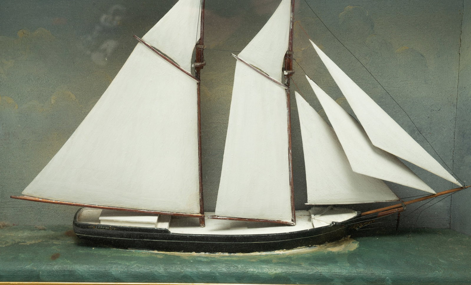 FRAMED SAILING SHIP DIORAMA. - 2