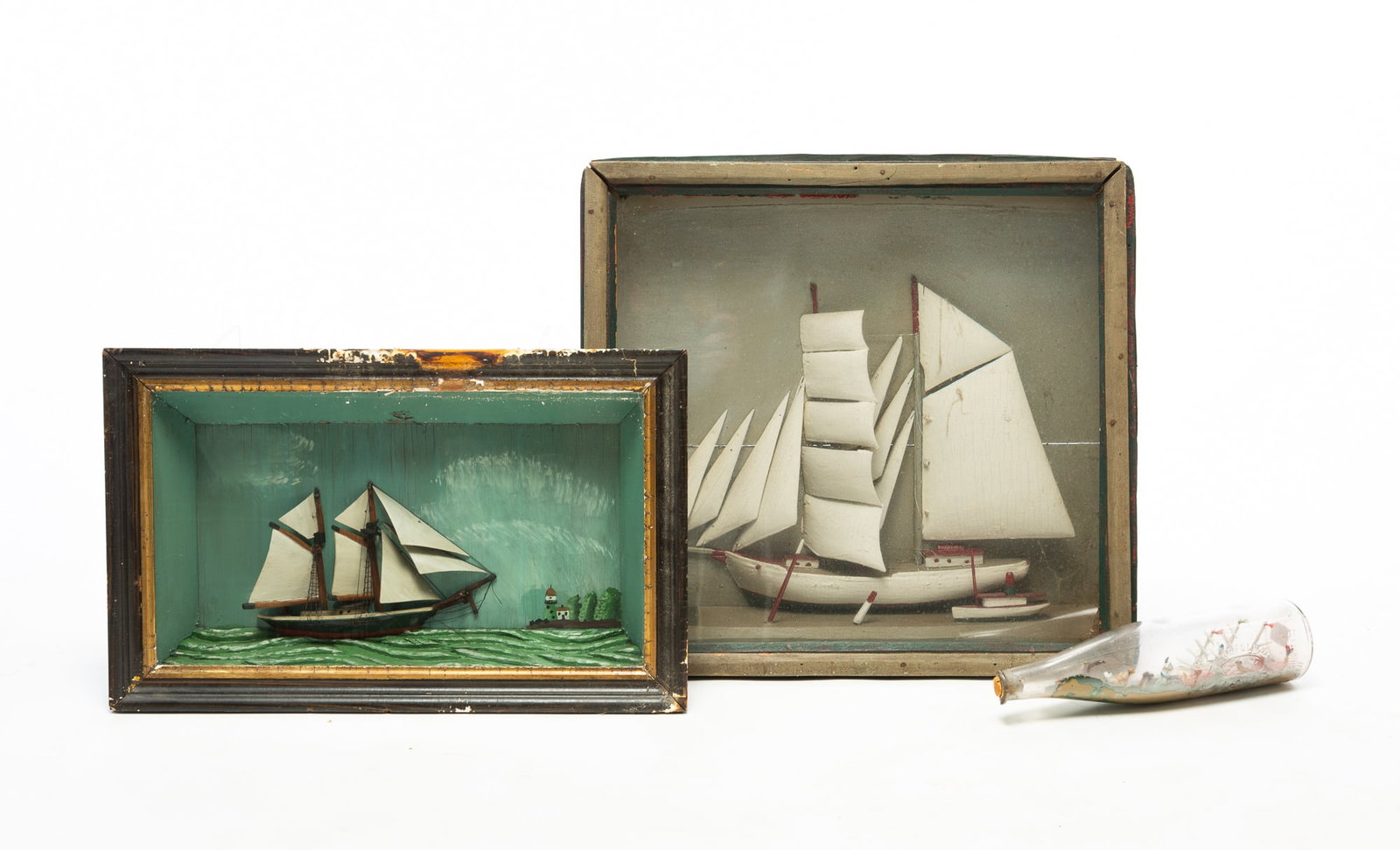 THREE SHIP DIORAMAS. (1 of 7)