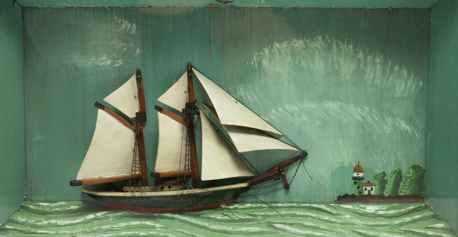 THREE SHIP DIORAMAS. - 2