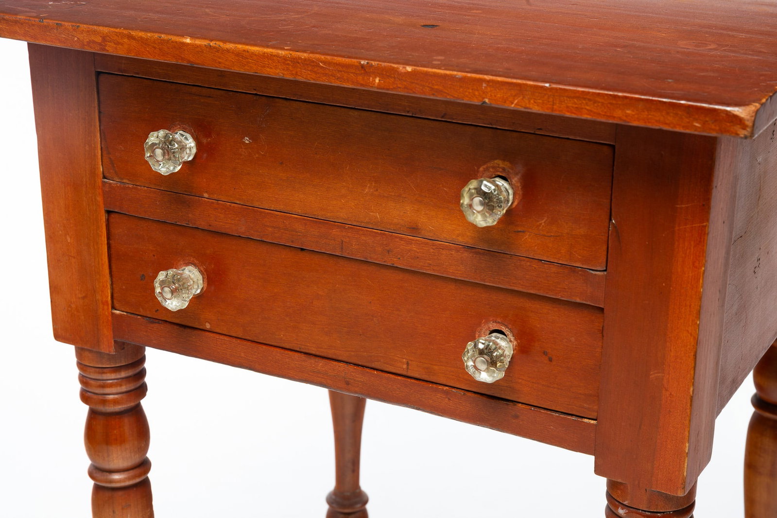 SHERATON CHERRY TWO-DRAWER STAND. - 2