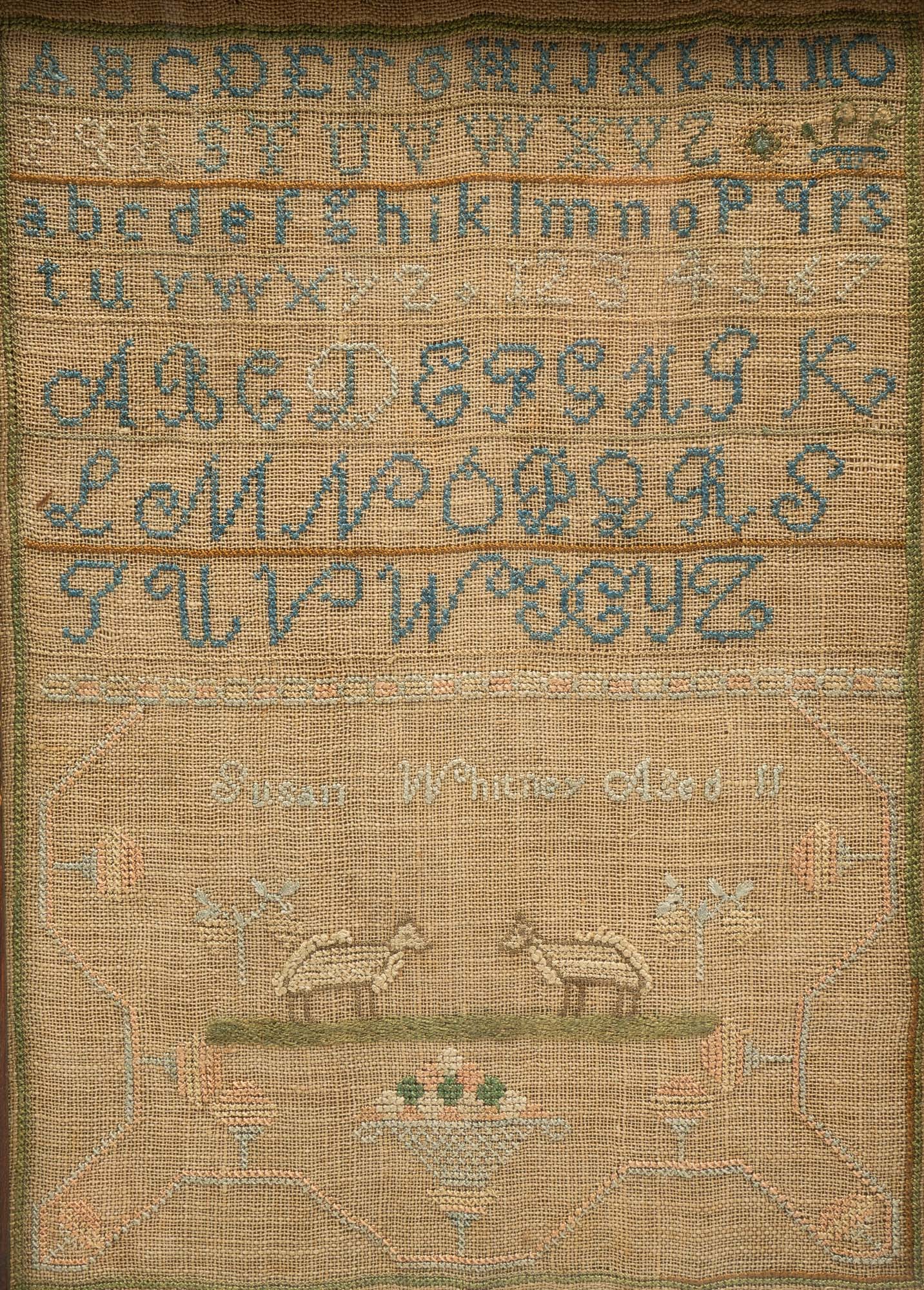 SUSAN WHITNEY NEEDLEWORK SAMPLER. - 2