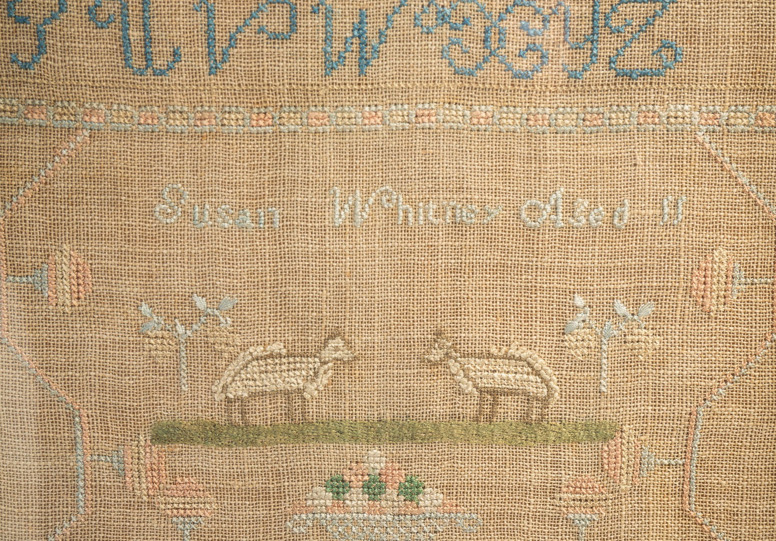 SUSAN WHITNEY NEEDLEWORK SAMPLER. - 3