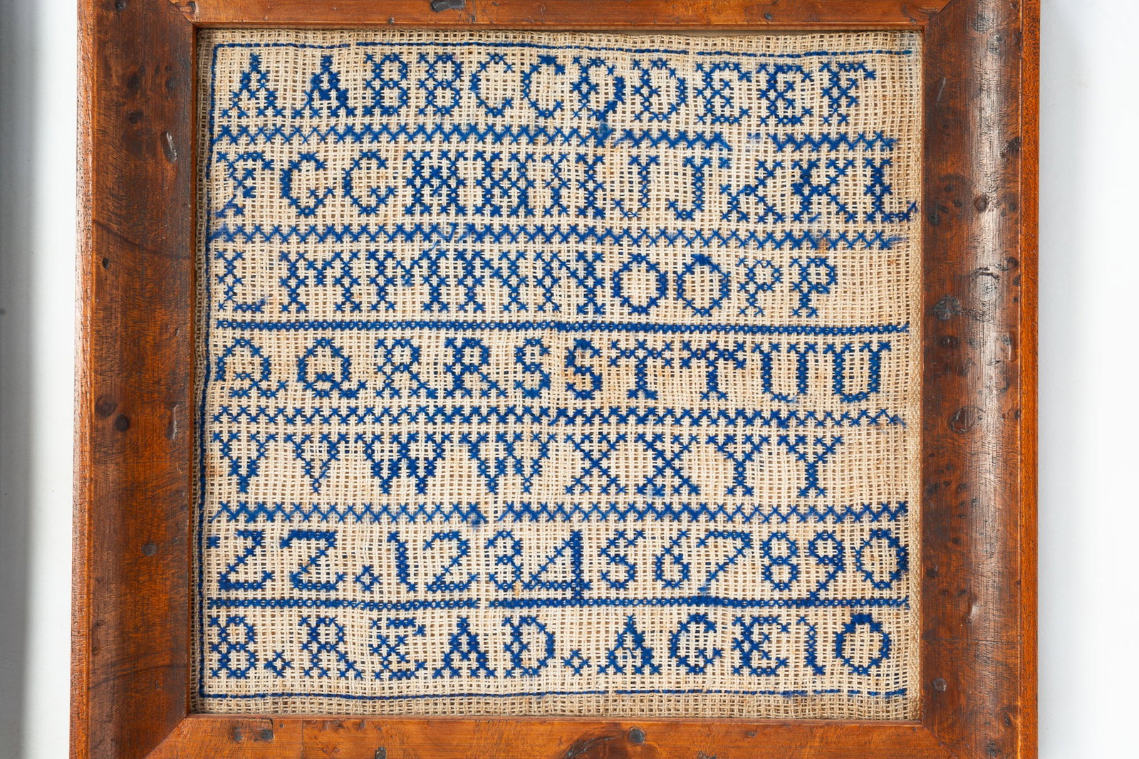 TWO FRAMED NEEDLEWORK0 SAMPLERS. - 3