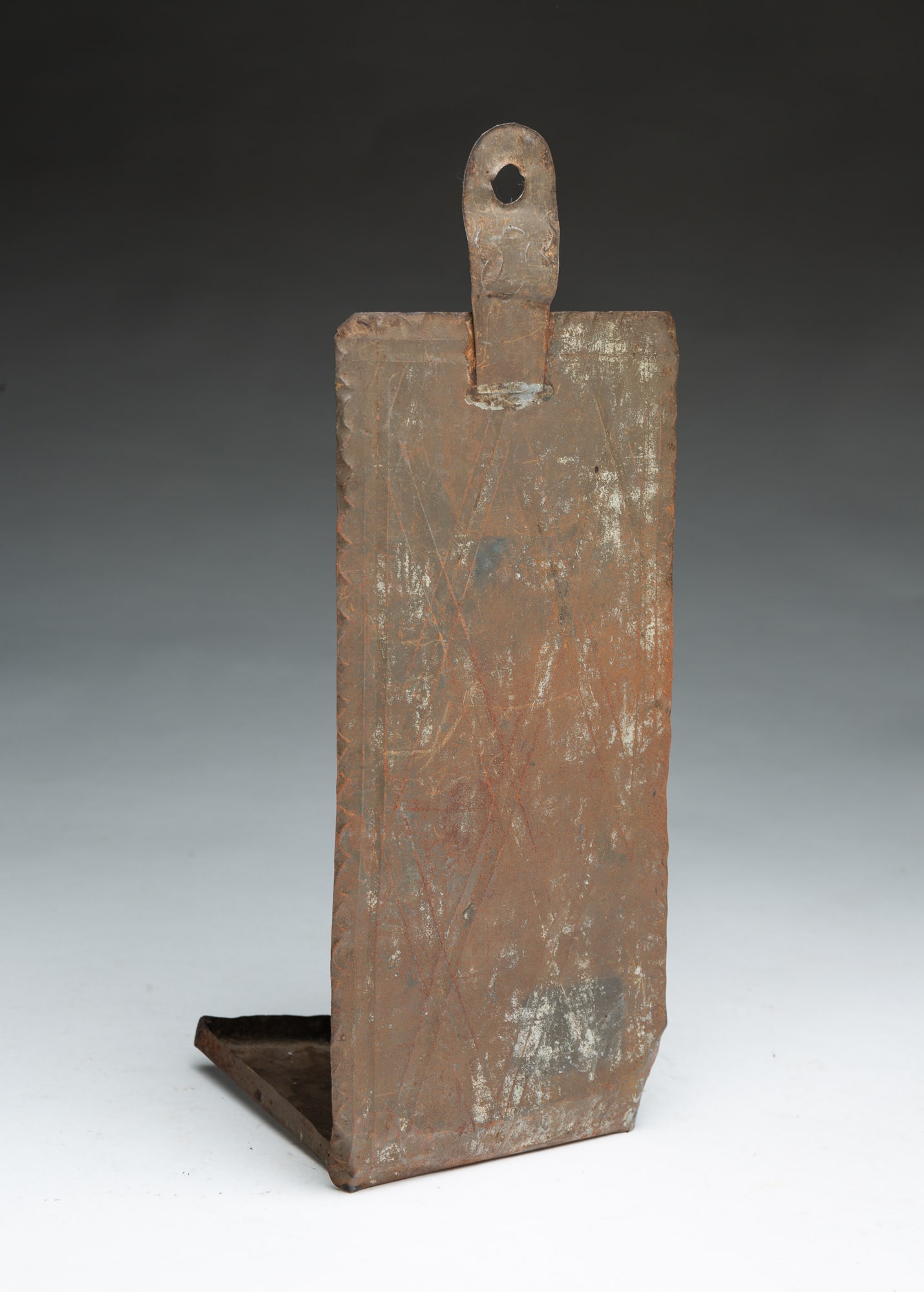 EMBOSSED TIN CANDLE SCONCE. - 2