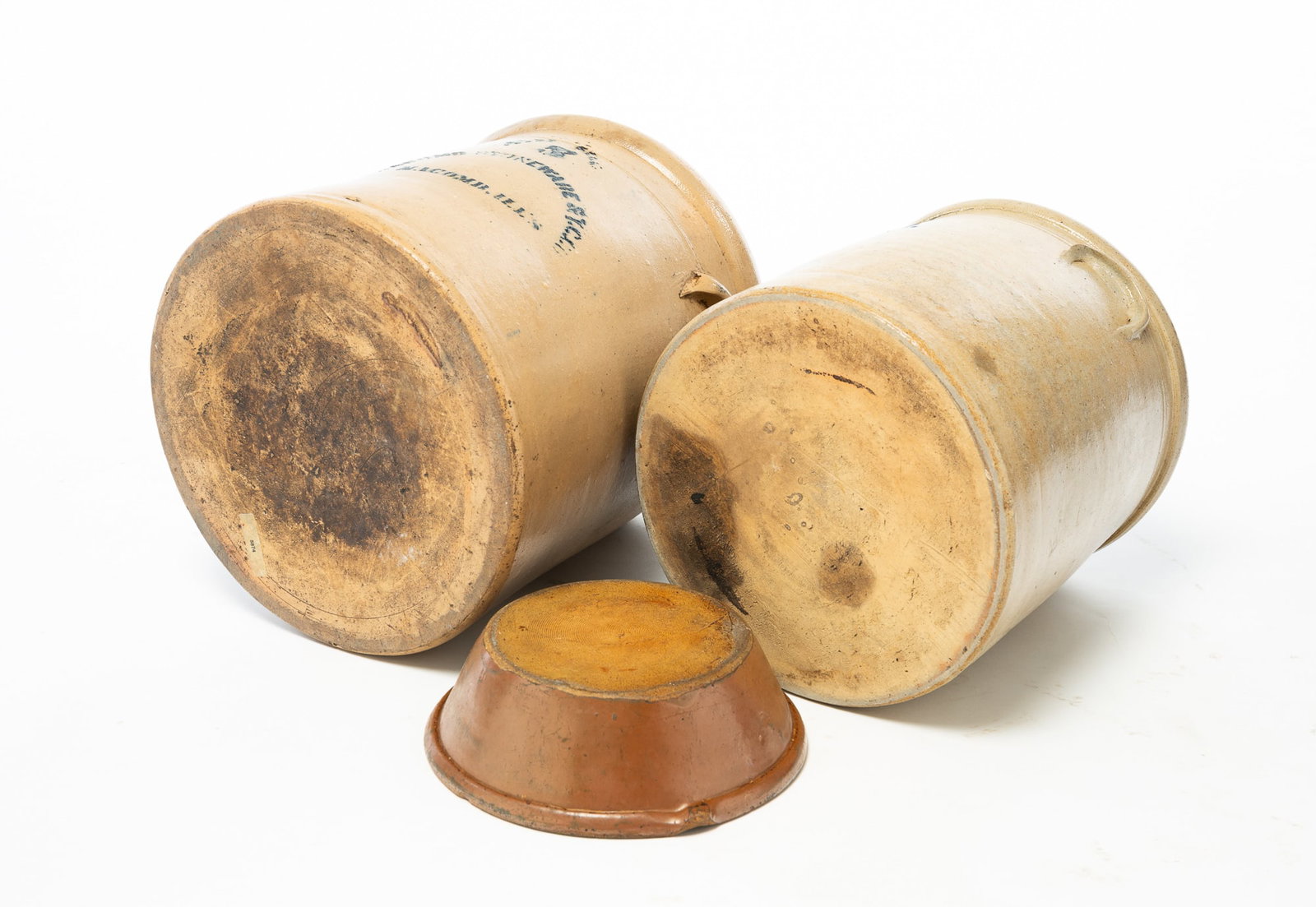 THREE STONEWARE VESSELS. - 6