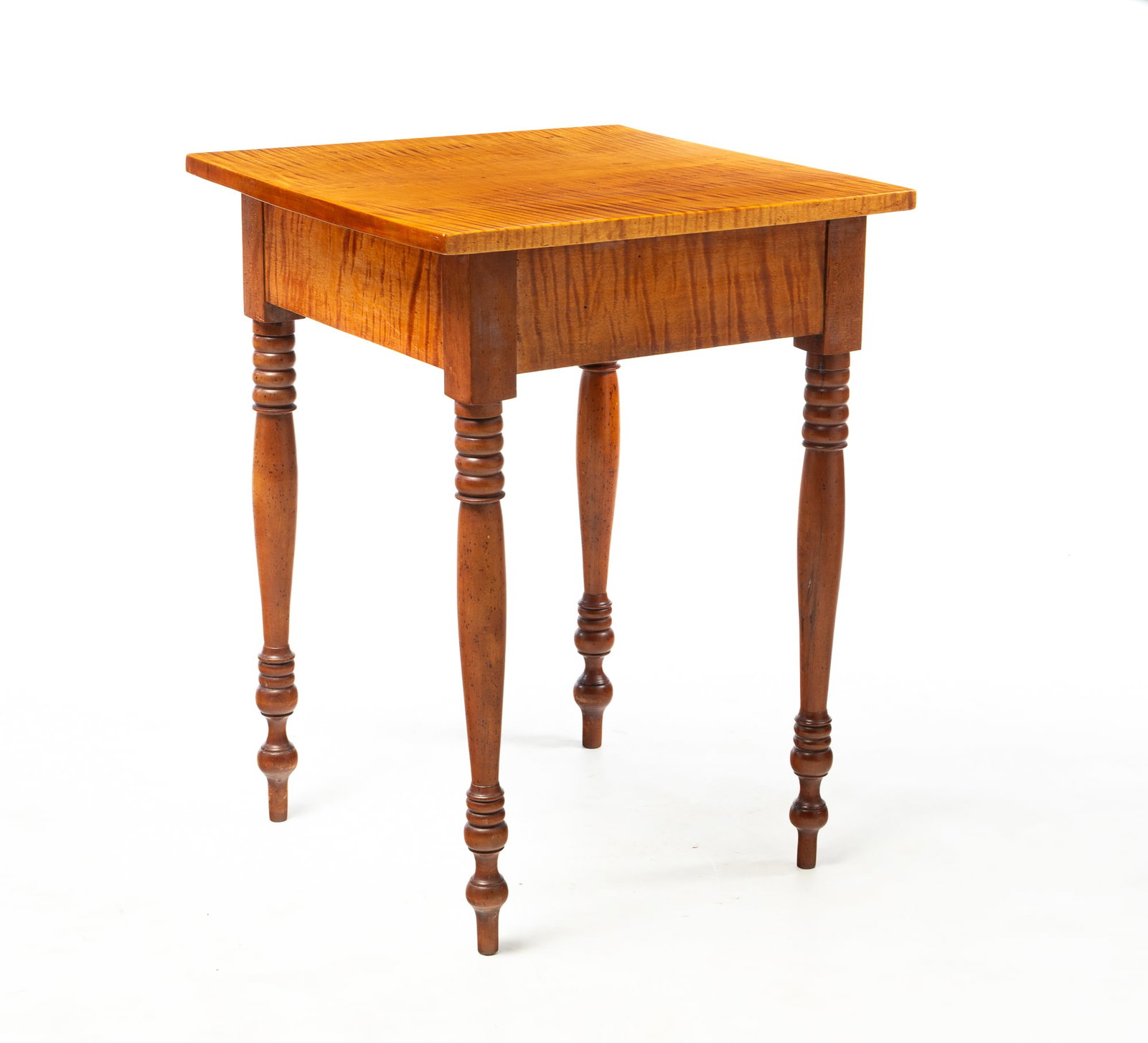 SHERATON TIGER MAPLE ONE DRAWER STAND. - 2