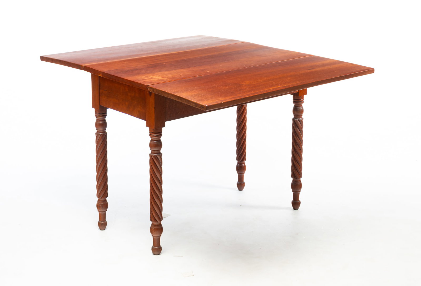 COUNTRY SHERATON CHERRY DROP LEAF TABLE. - 2