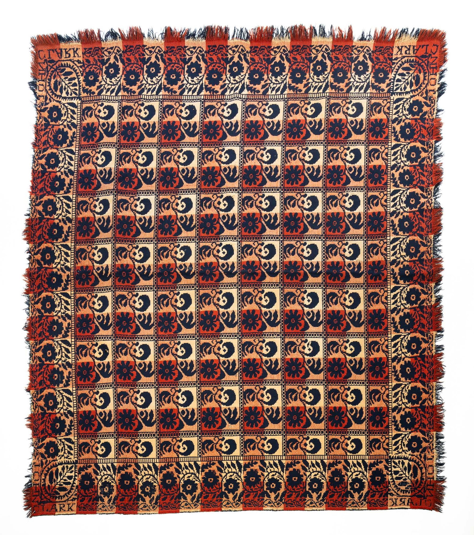 THREE JAQUARD COVERLETS. - 5