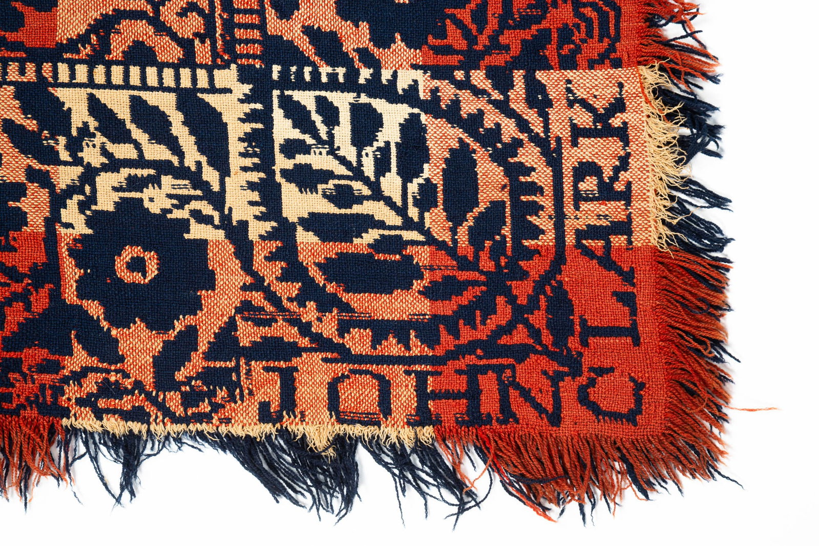 THREE JAQUARD COVERLETS. - 6