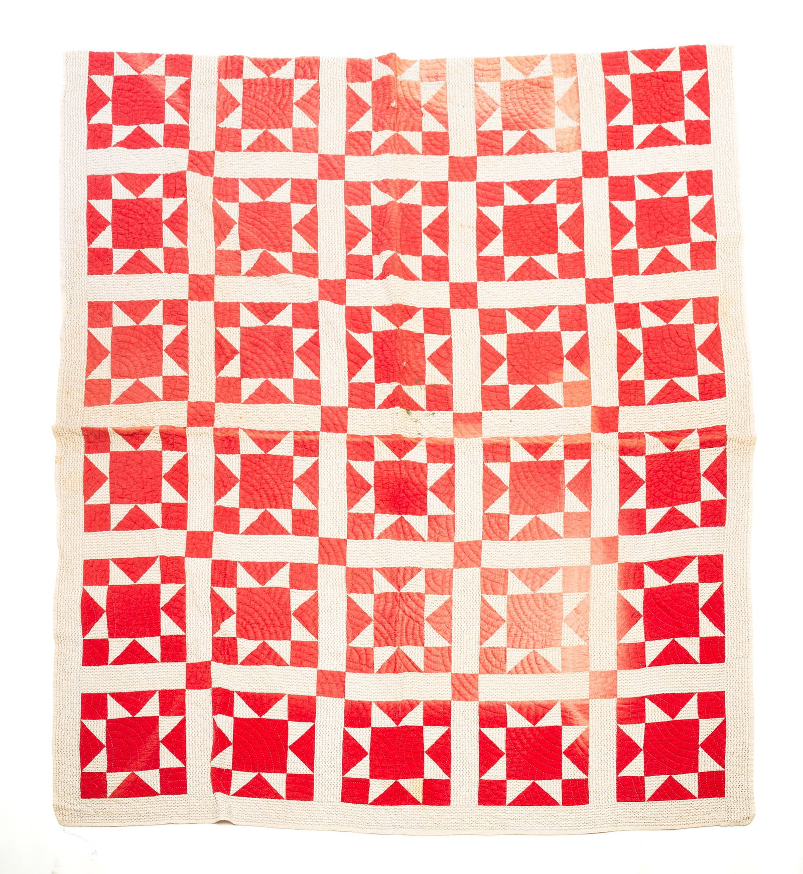 THREE PIECEWORK QUILTS. - 2