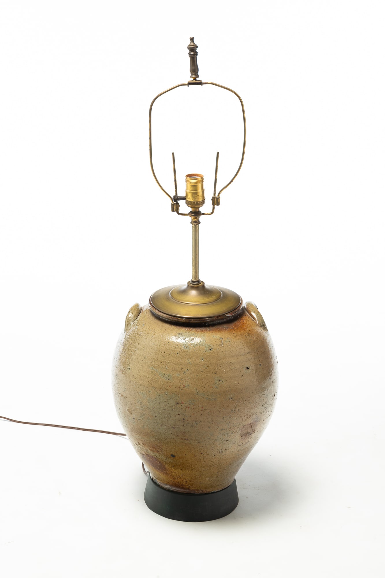 OVOID STONEWARE JAR LAMP. (1 of 4)