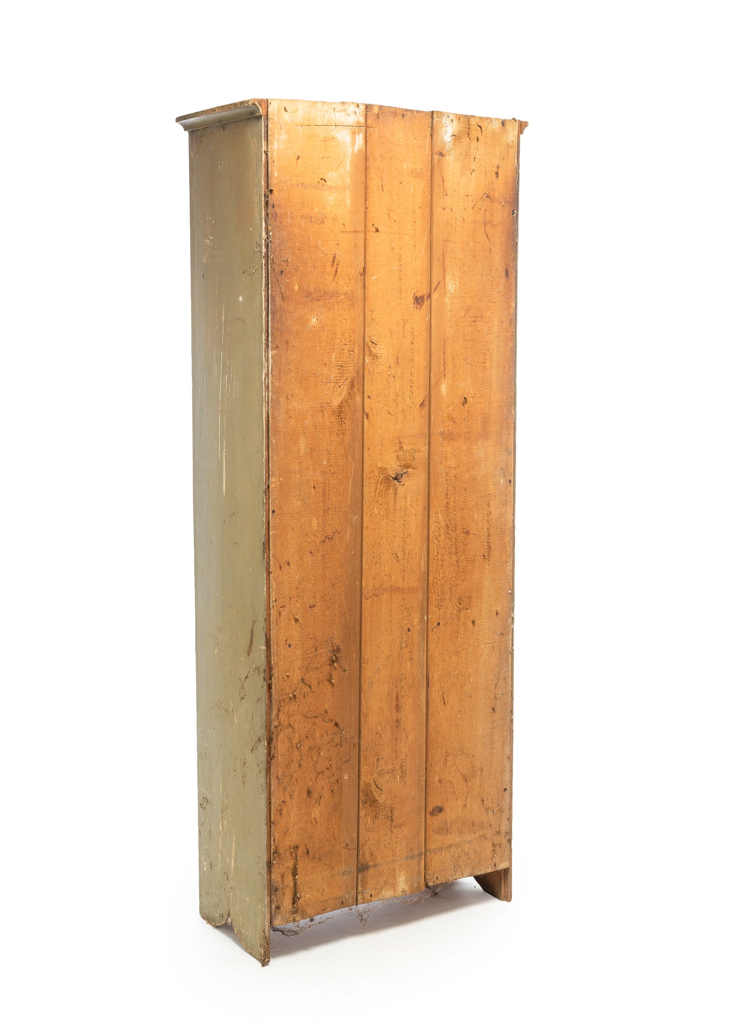 FLAT WALL CUPBOARD WITH PUTTY COLORED PAINT. - 5