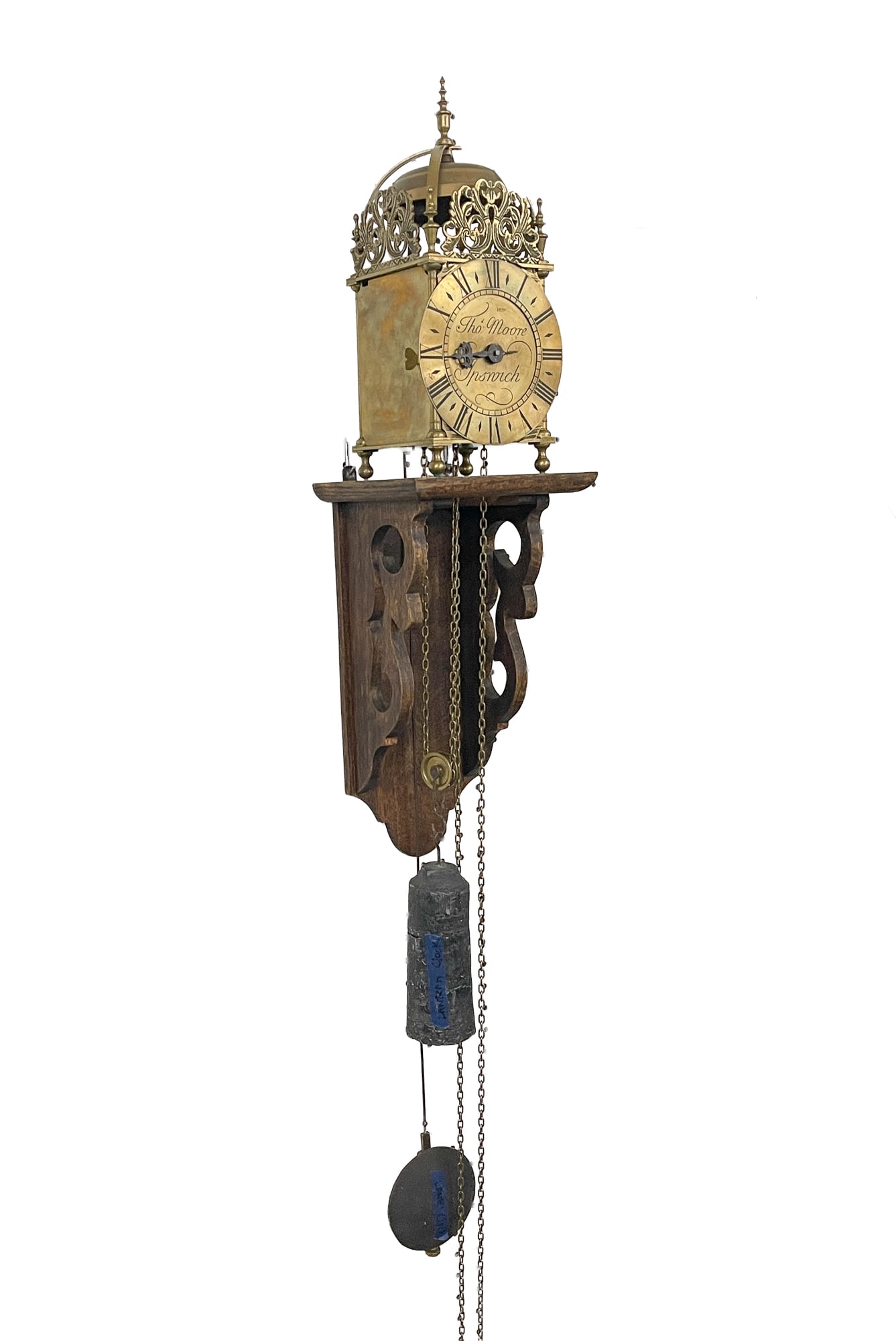 FINE REPRODUCTION THOMAS MOORE BRASS LANTERN CLOCK. (1 of 5)