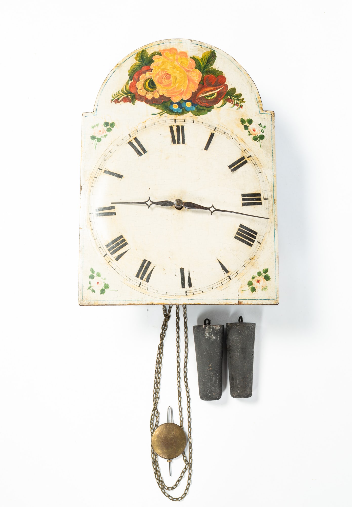 POLYCHROME-DECORATED WAG ON THE WALL CLOCK. (1 of 5)