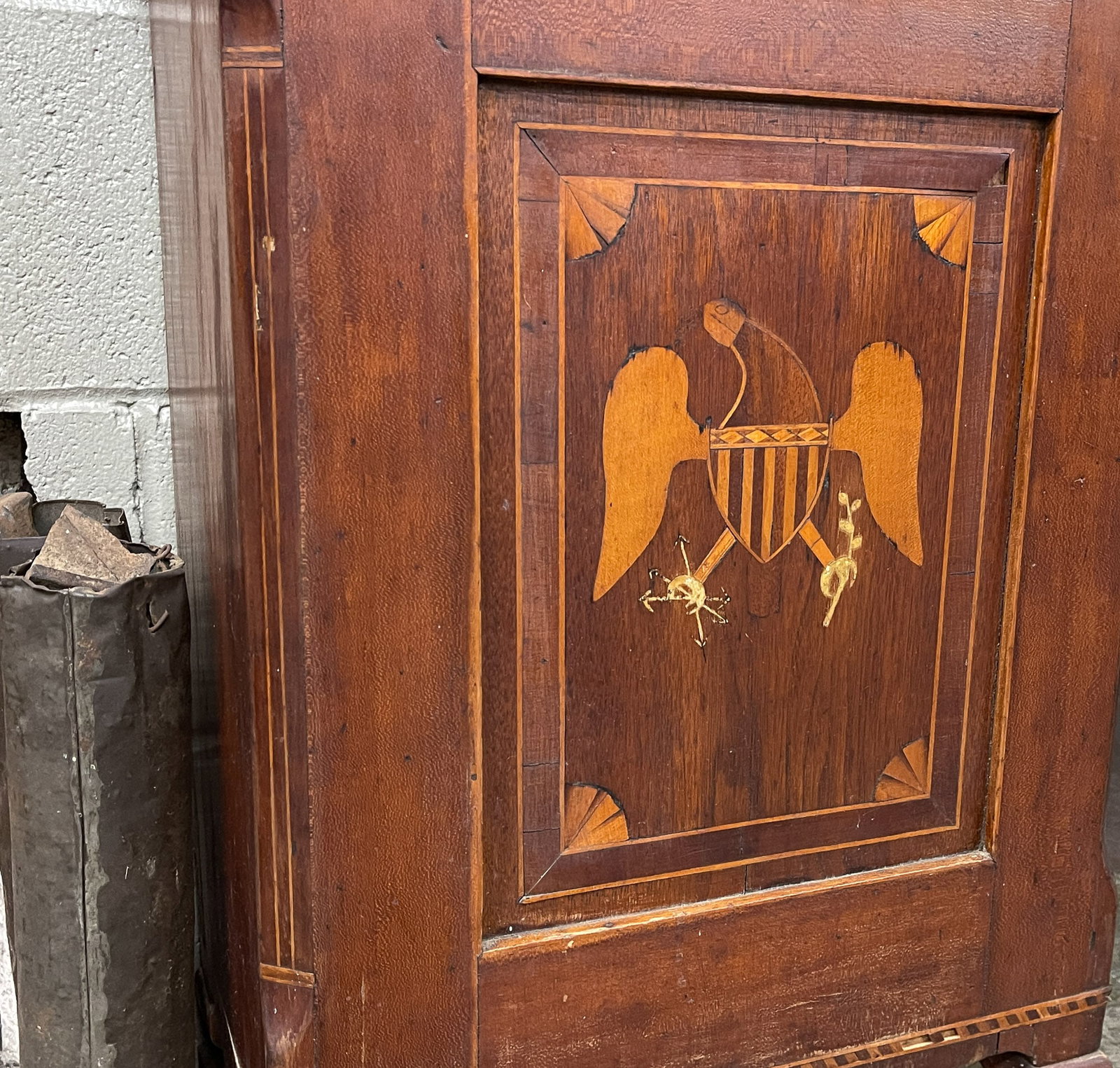 INLAID TALL CASE CLOCK. - 4