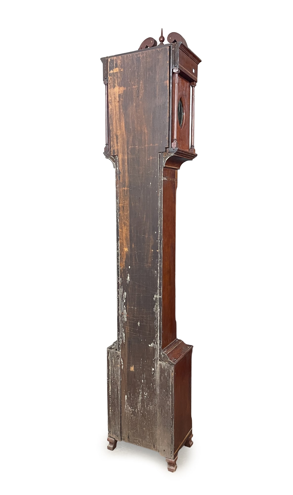 INLAID TALL CASE CLOCK. - 5