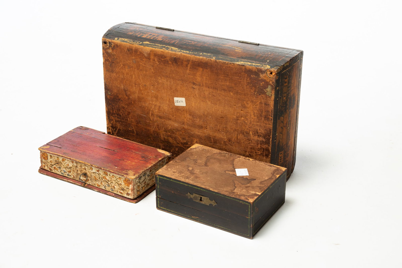 THREE DECORATED BOXES. - 3