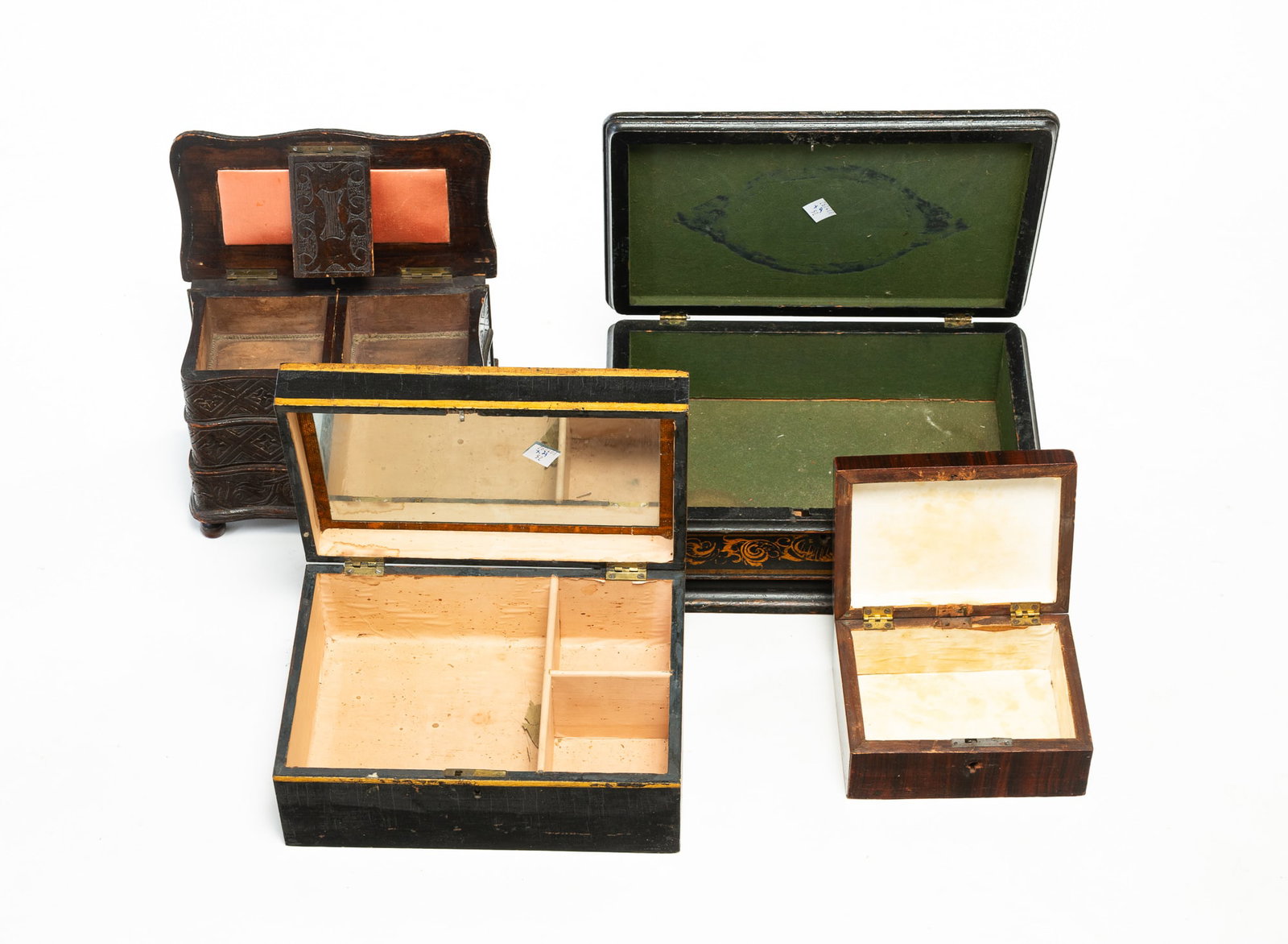 FOUR WOODEN BOXES. - 2