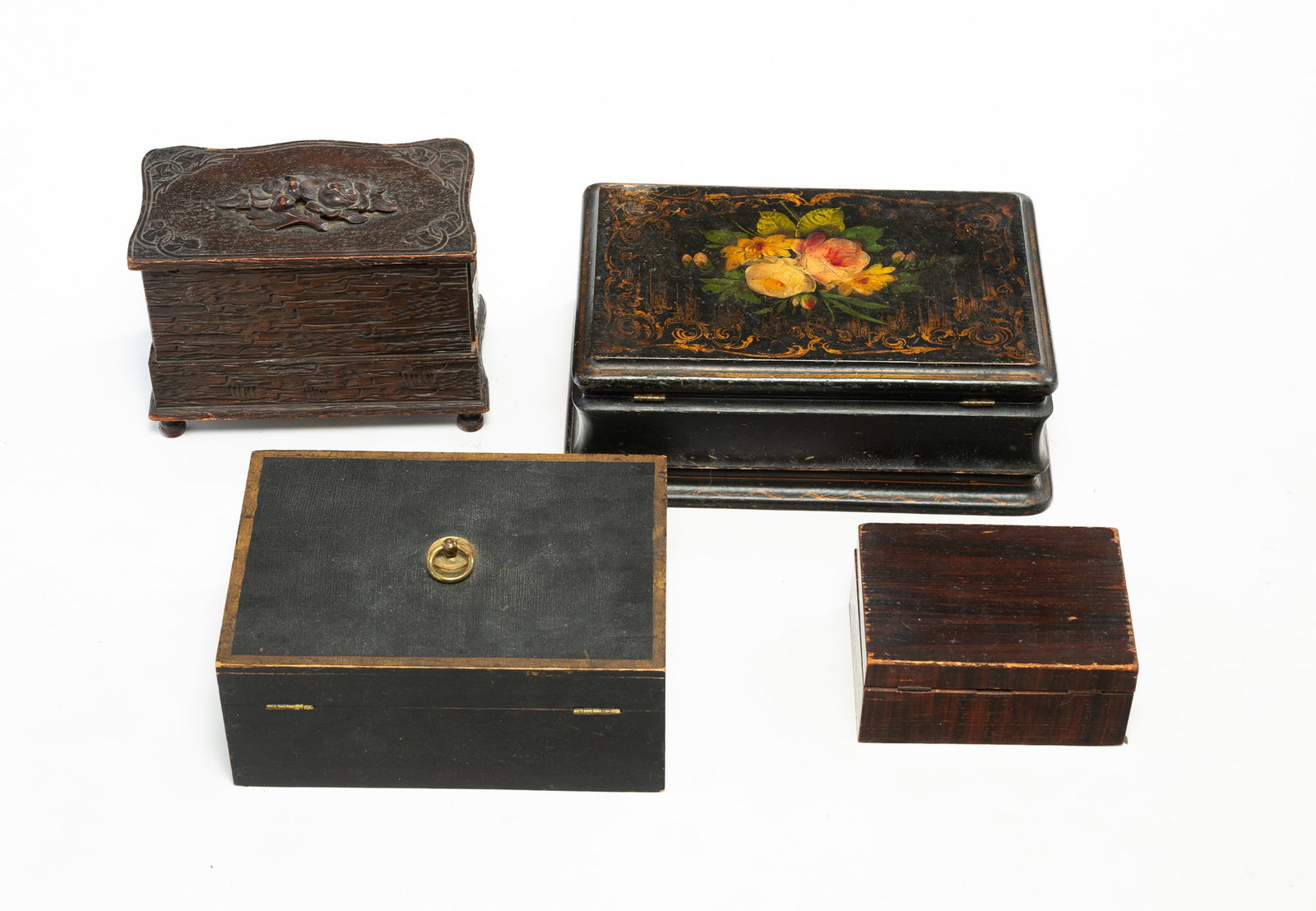 FOUR WOODEN BOXES. - 6