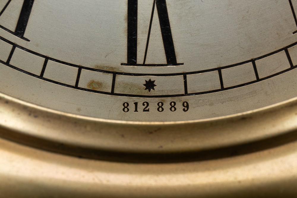 BRASS SHIP CLOCK. - 5