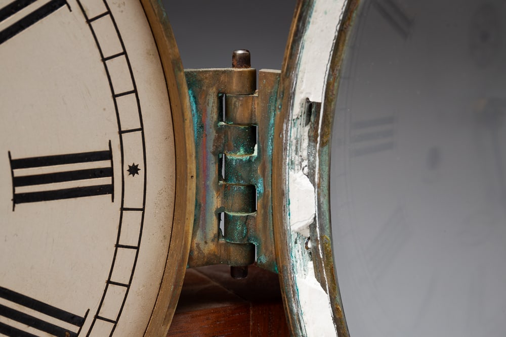 BRASS SHIP CLOCK. - 6