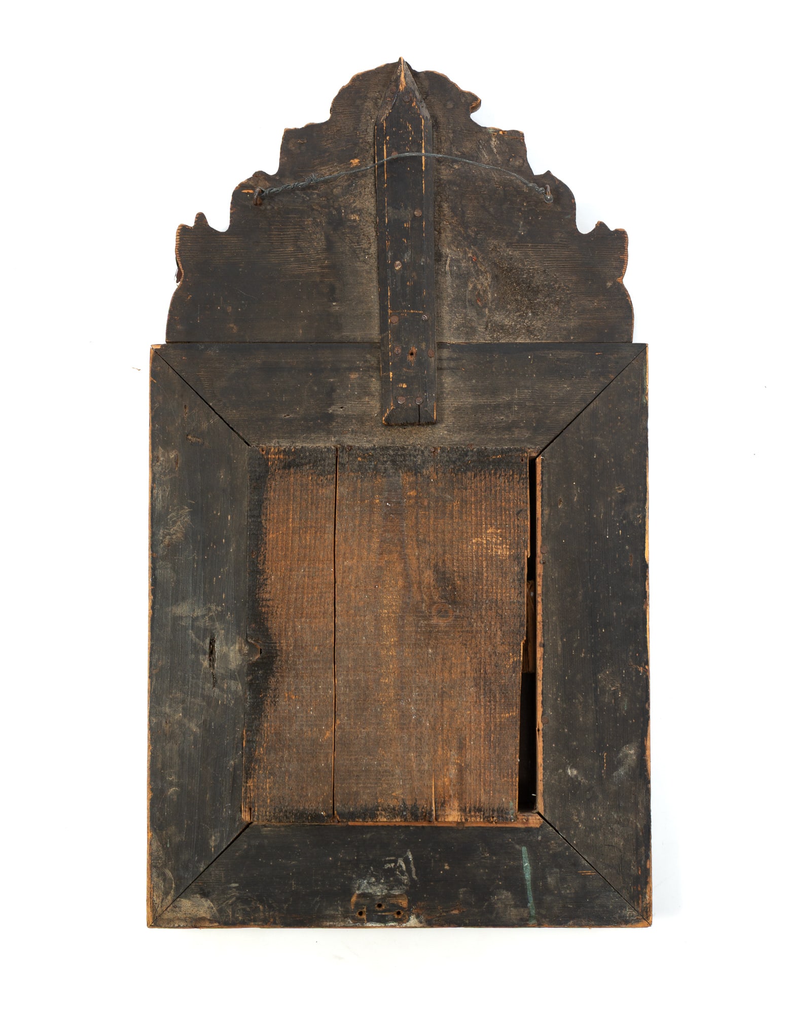 CONTINENTAL BRASS REPOUSSE MIRROR. - 4