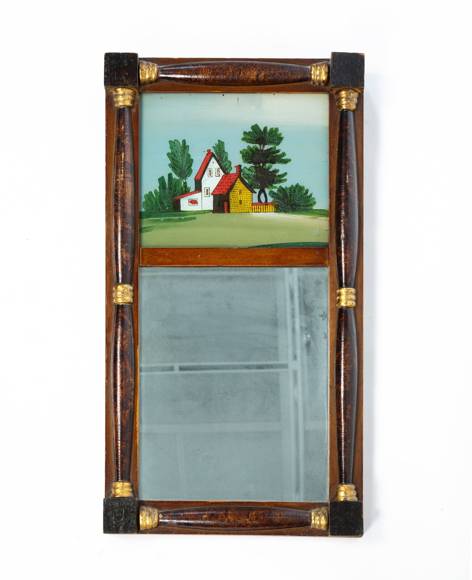 FEDERAL MIRROR WITH REVERSE PAINTED TABLET. (1 of 4)