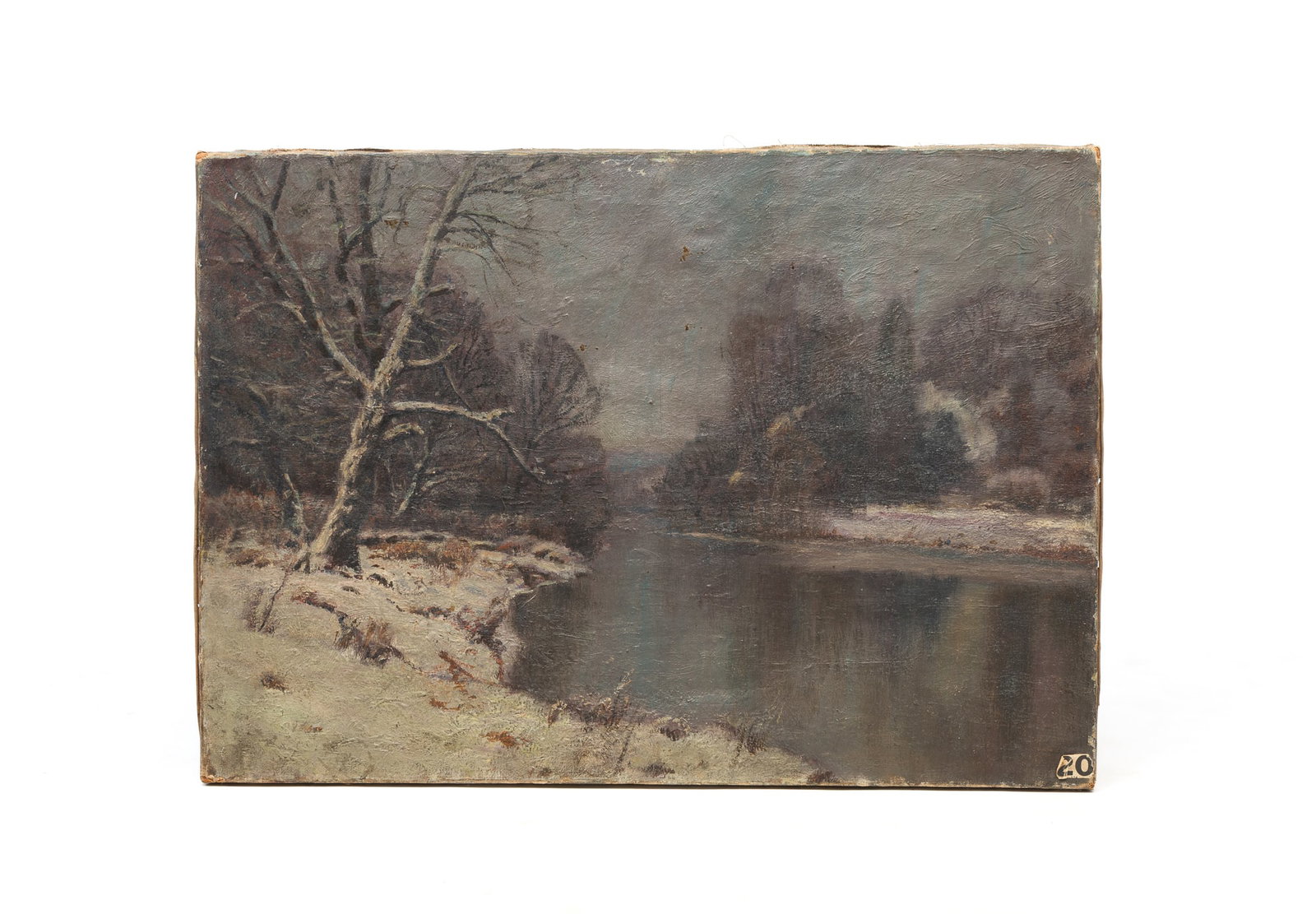 EDWARD PARKER HAYDEN (OHIO/NEW YORK/MASSACHUSETTS, 1858-1922) "THE RIVER THRO' BROWN FIELD FLOWING" (1 of 6)
