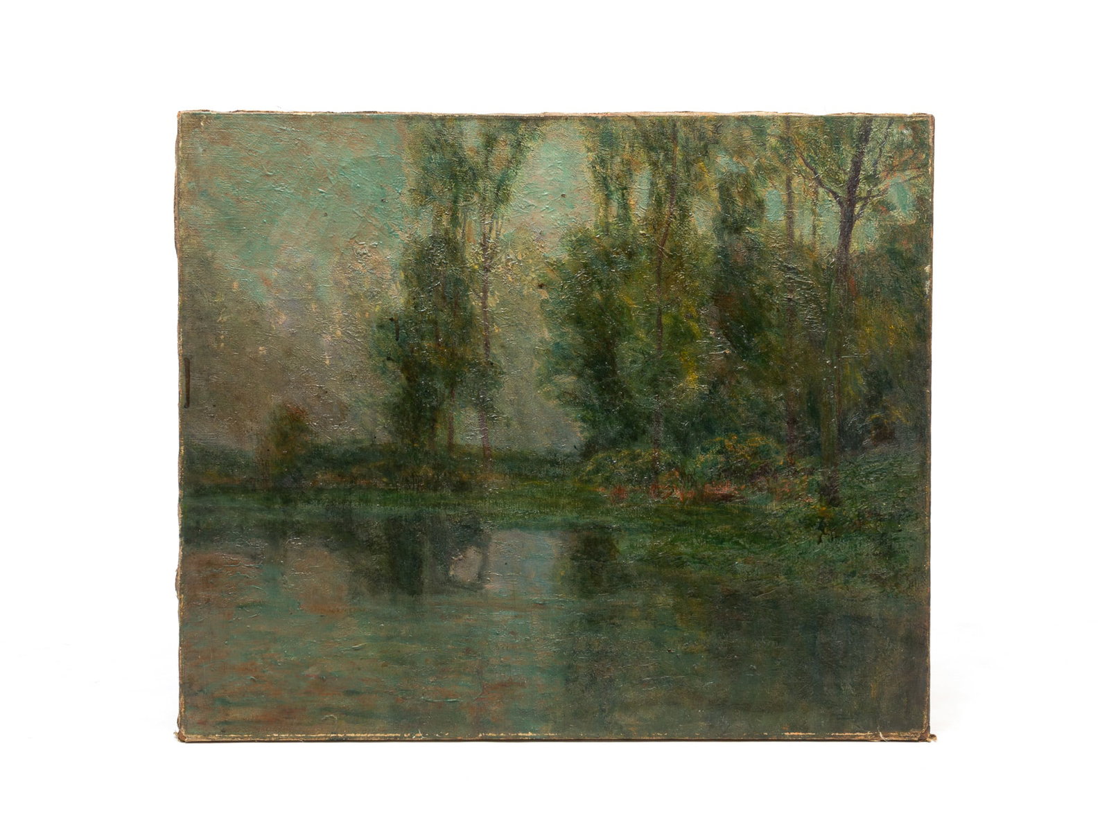 EDWARD PARKER HAYDEN (OHIO/NEW YORK/MASSACHUSETTS, 1858-1922) "EARLY MORNING" OIL ON CANVAS. (1 of 4)