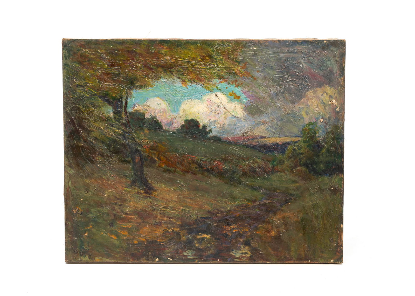 EDWARD PARKER HAYDEN (OHIO/NEW YORK/MASSACHUSETTS, 1858-1922) "THE AFTERNOON GLEAM" OIL ON CANVAS. (1 of 4)