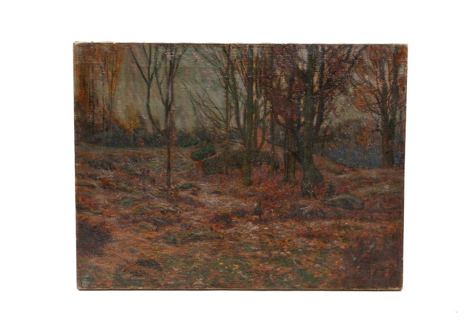 EDWARD PARKER HAYDEN (OHIO/NEW YORK/MASSACHUSETTS, 1858-1922) "GREY NOVEMBER" OIL ON CANVAS. (1 of 3)