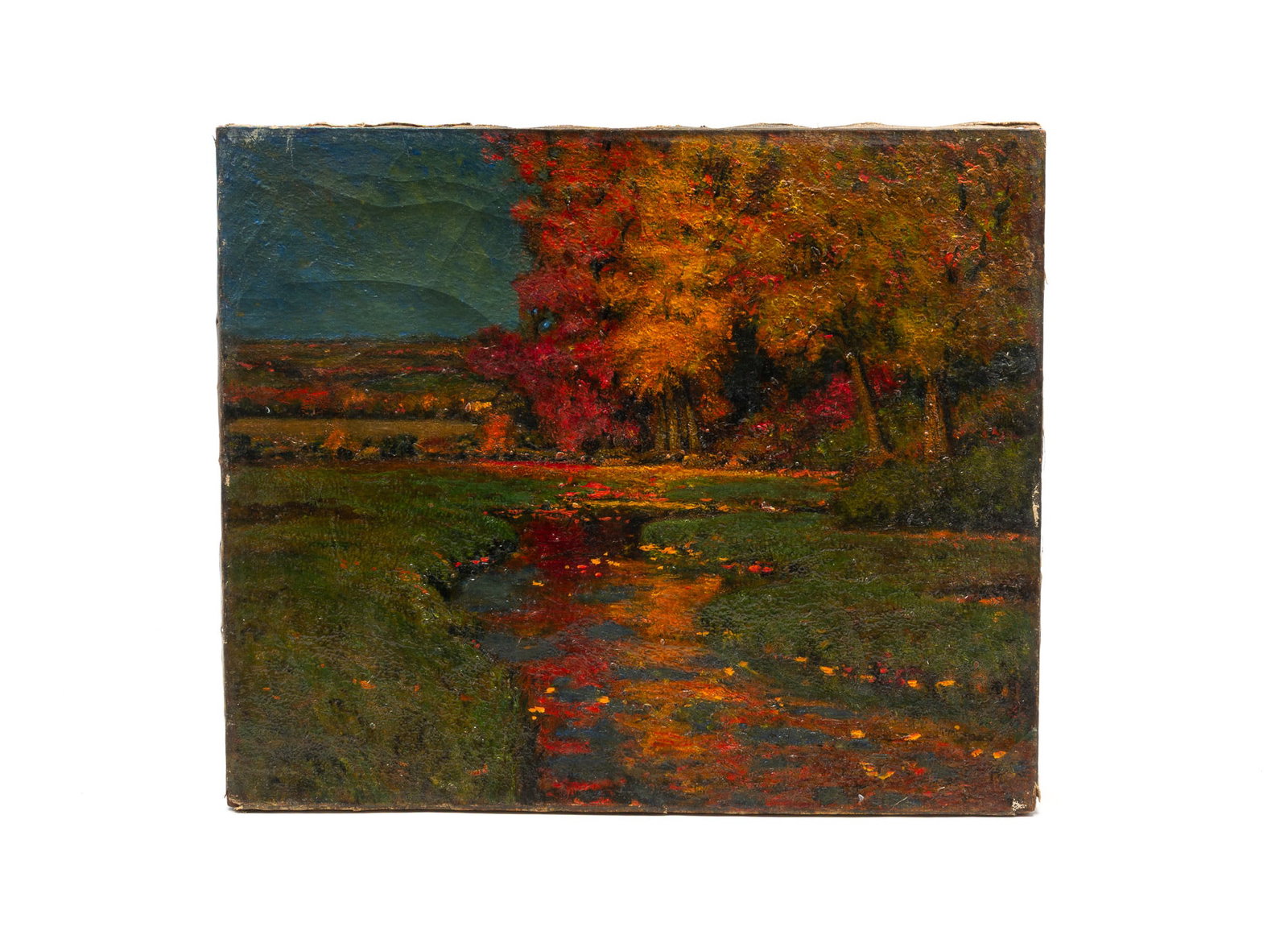 EDWARD PARKER HAYDEN (OHIO/NEW YORK/MASSACHUSETTS, 1858-1922) OIL ON CANVAS OF WOODED LANDSCAPE. (1 of 3)