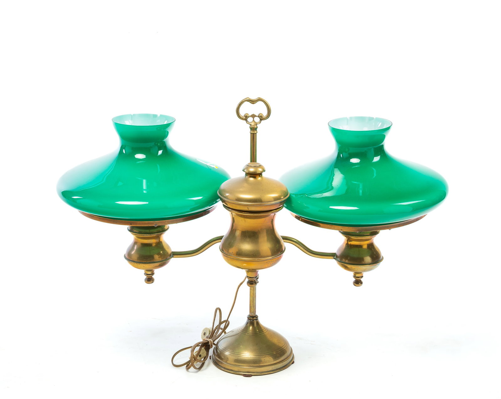 DOUBLE BRASS STUDENT LAMP. (1 of 5)