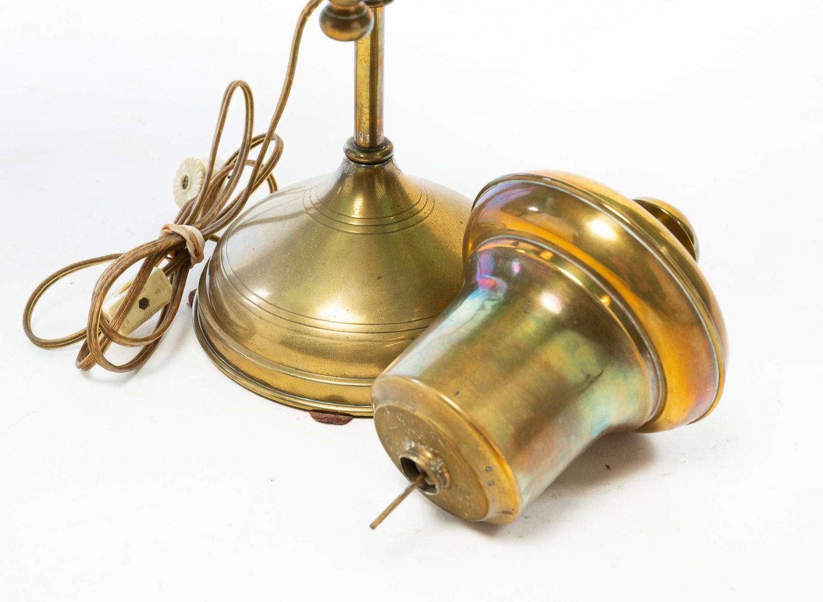 DOUBLE BRASS STUDENT LAMP. - 5