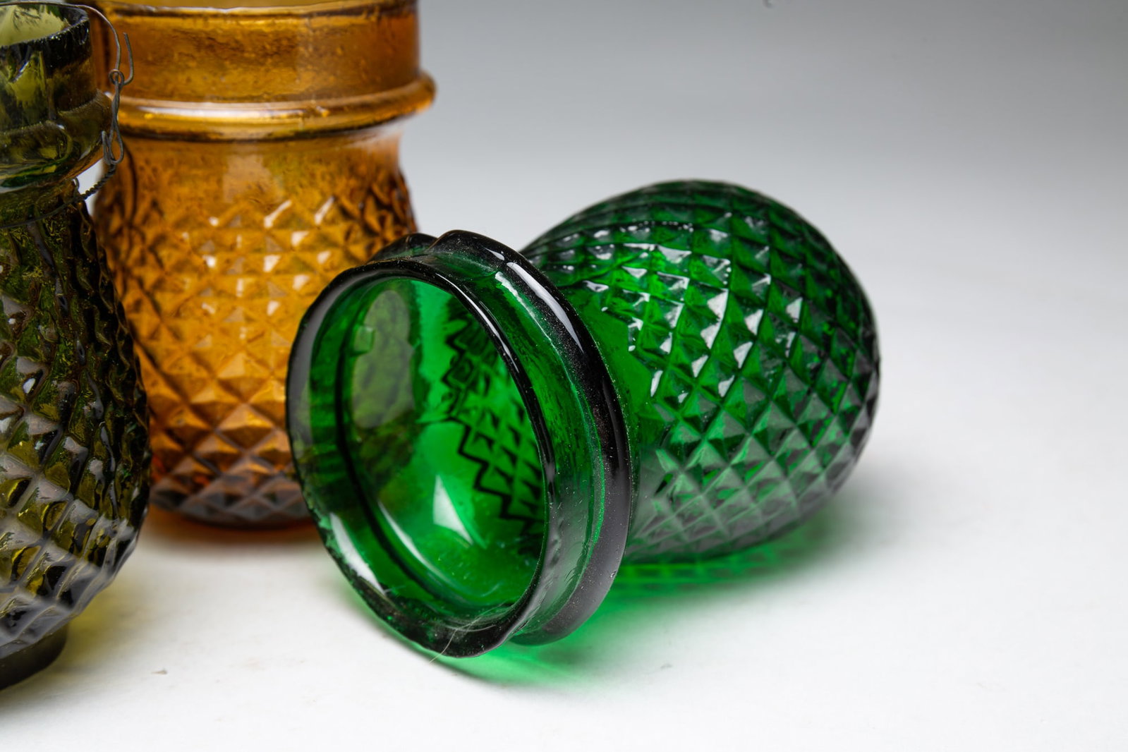 EIGHT POLYCHROME CHRISTMAS TREE LANTERNS. - 2