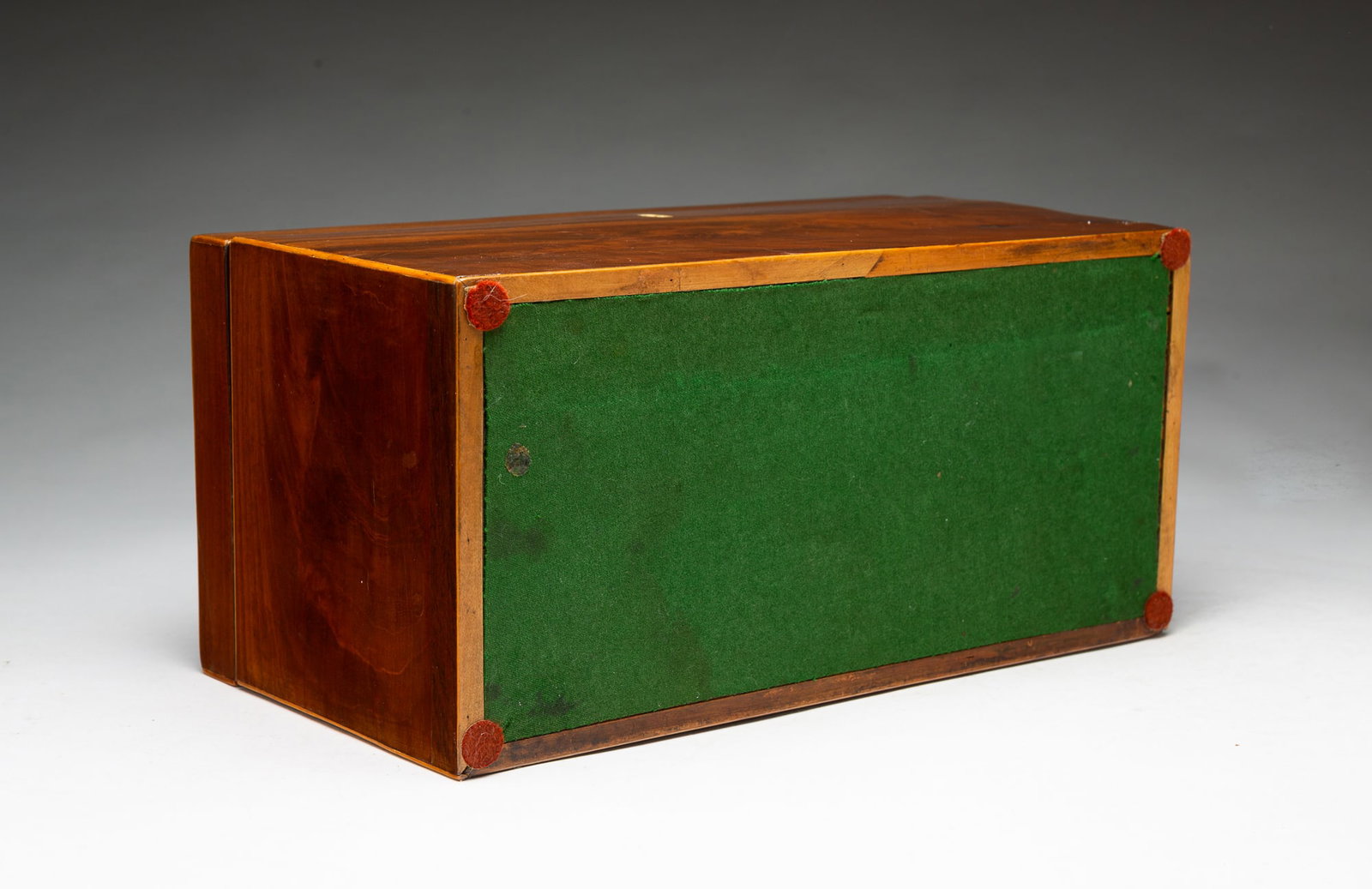 MAHOGANY VENEERED TEA CADDY. - 6