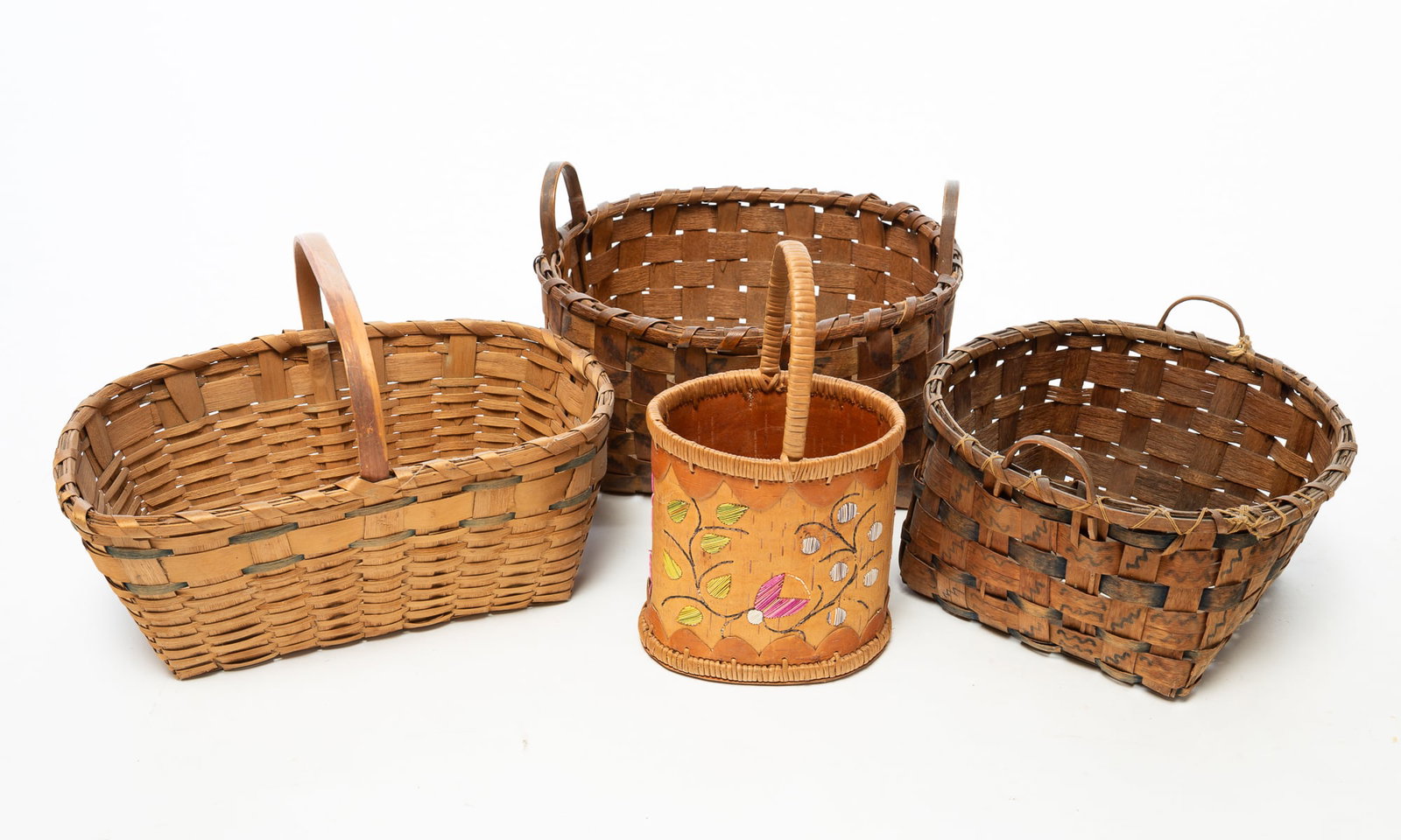 FOUR NATIVE AMERICAN BASKETS - 2