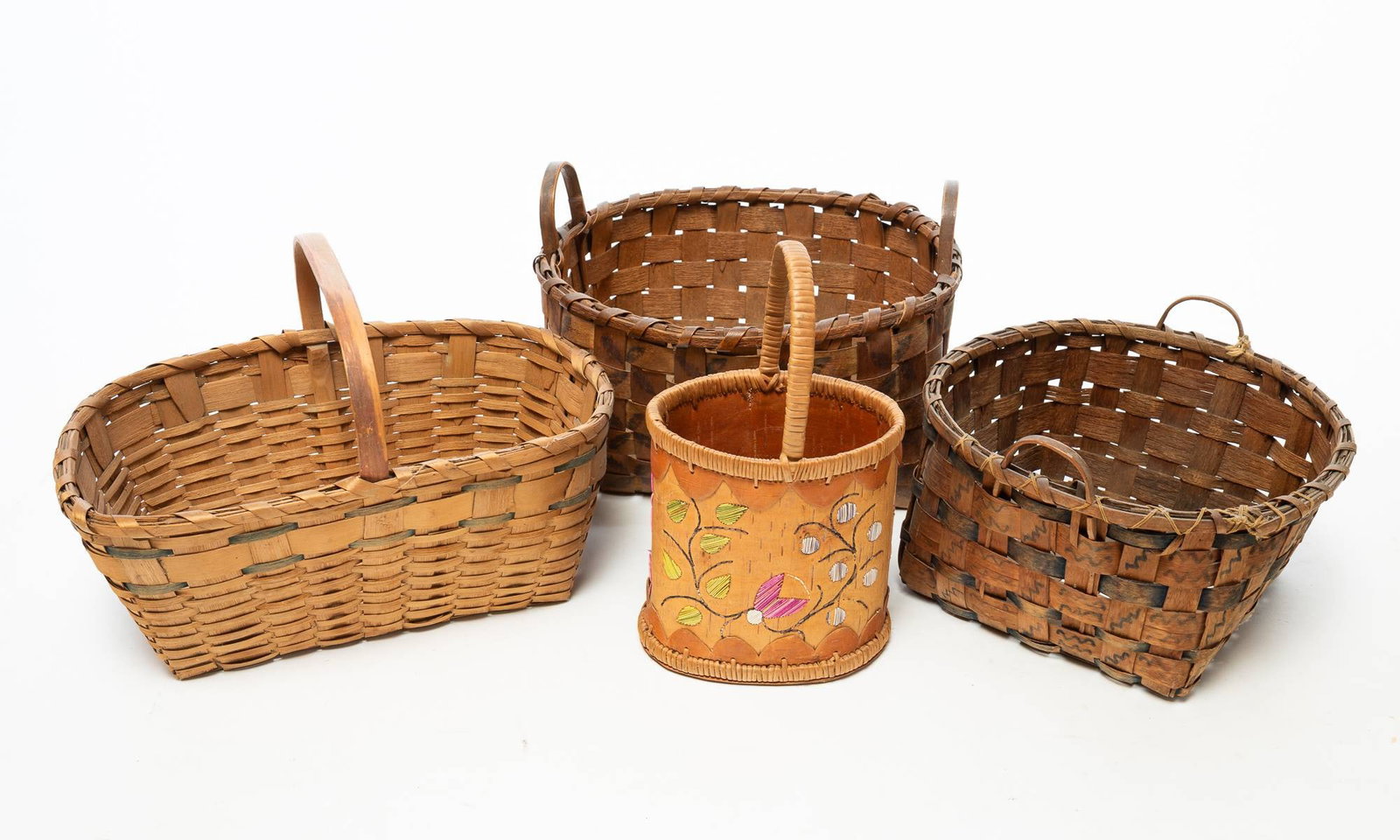 FOUR NATIVE AMERICAN BASKETS - 3