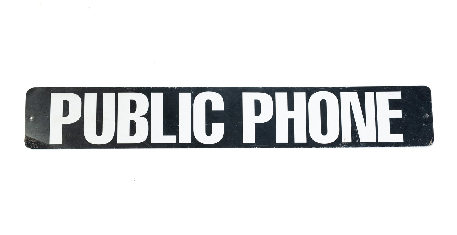 DOUBLE-SIDED SHEET METAL SOFT DRINKS / PUBLIC PHONE SIGN. (1 of 2)