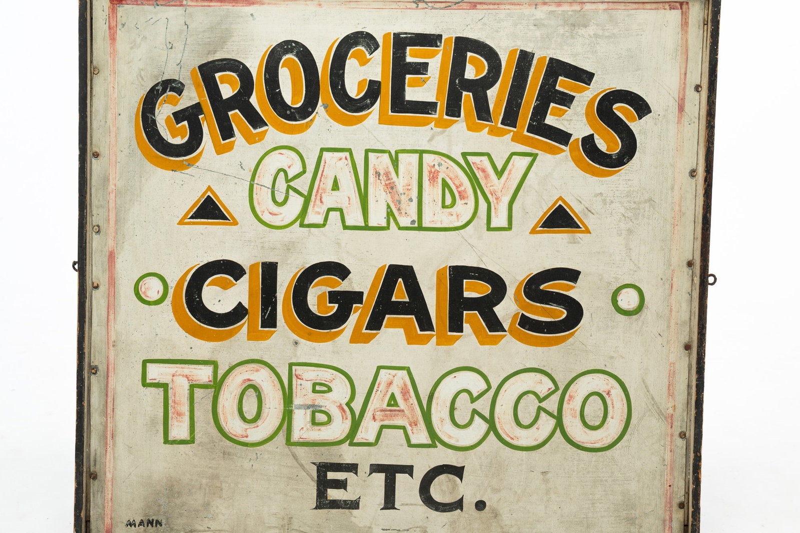 THREE HANGING TRADE SIGNS. - 5