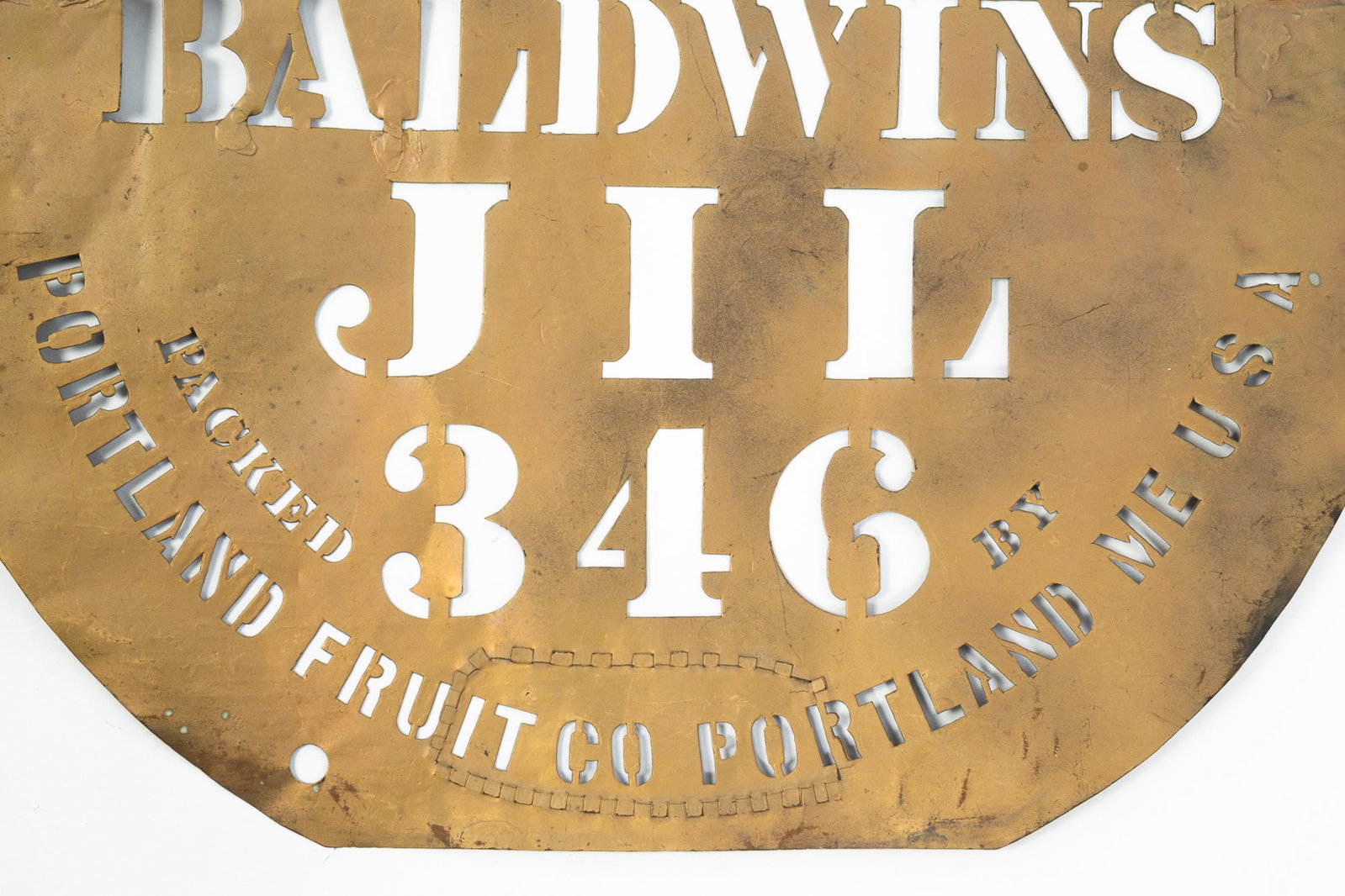 GENERAL STORE PRICING BOARD PLUS THREE BRASS STENCILS. - 5