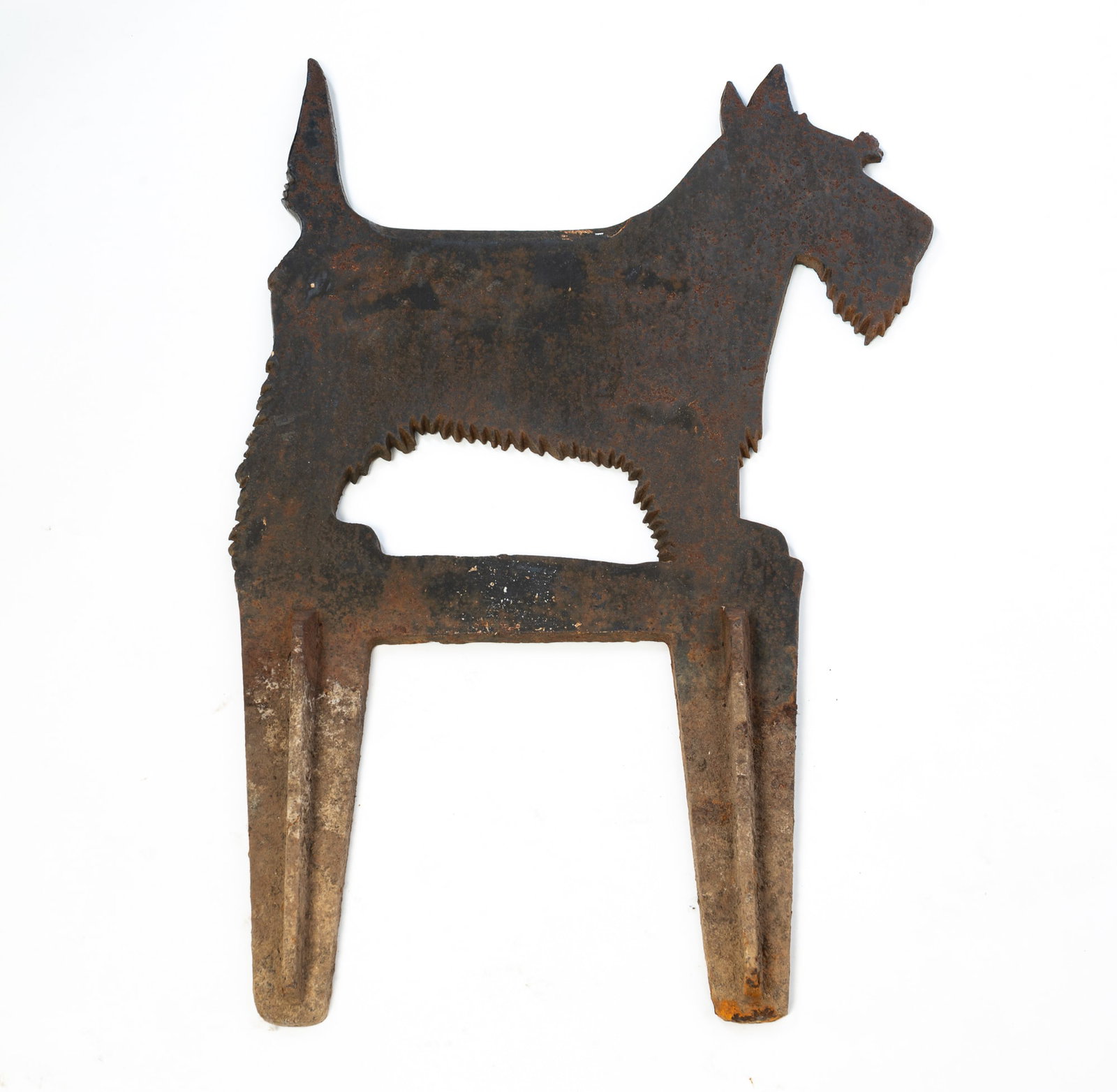 SHEET IRON BOOT SCRAPER IN THE FORM OF A SCOTTISH TERRIER. (1 of 4)