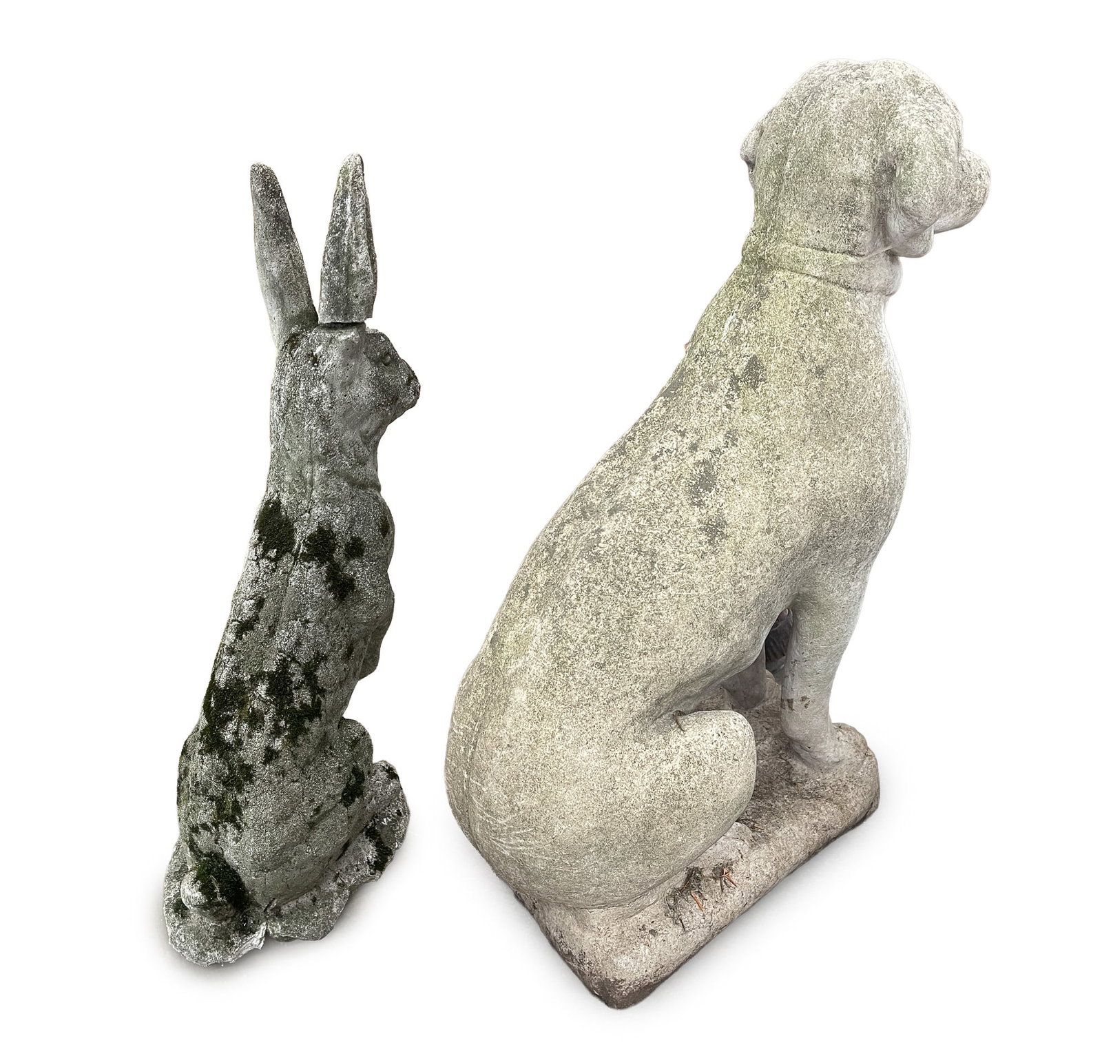 TWO CONCRETE GARDEN STATUES. - 2