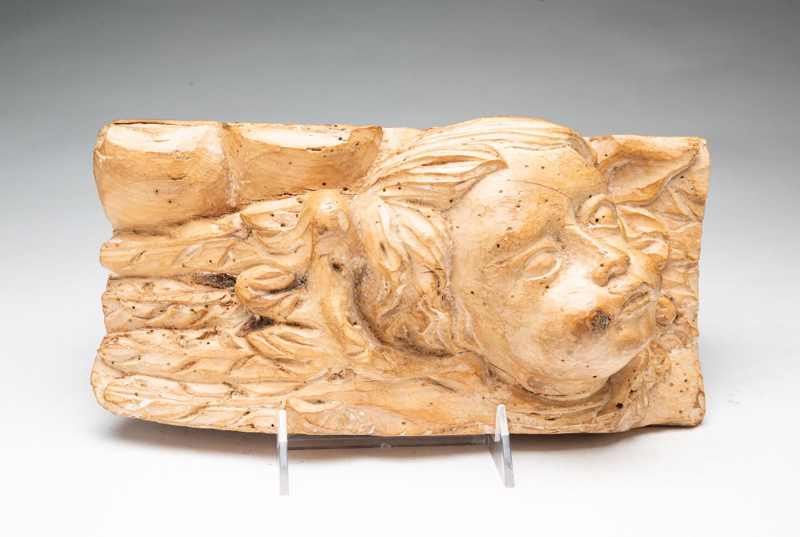 CARVED ARCHITECTURAL FRIEZE FRAGMENT. (1 of 4)