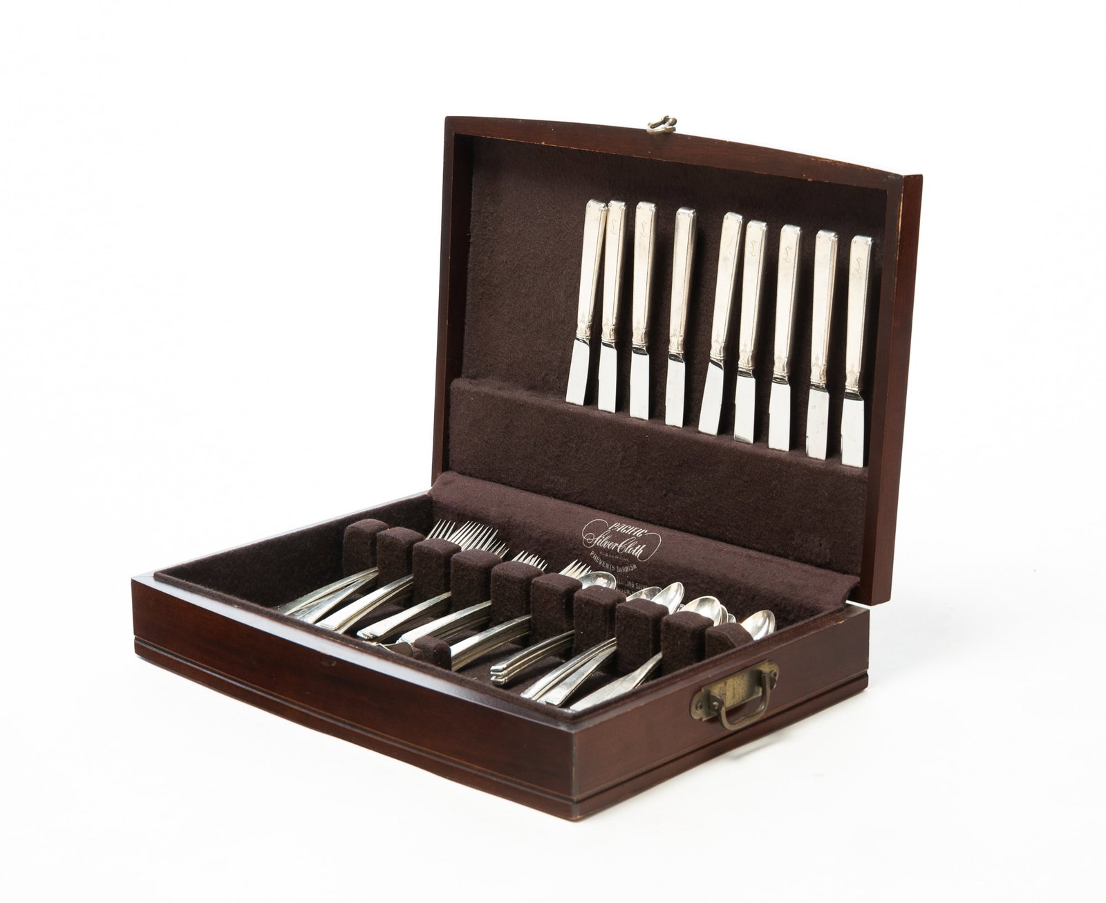 TOWLE "OLD LACE" STERLING SILVER FLATWARE SERVICE. (1 of 6)