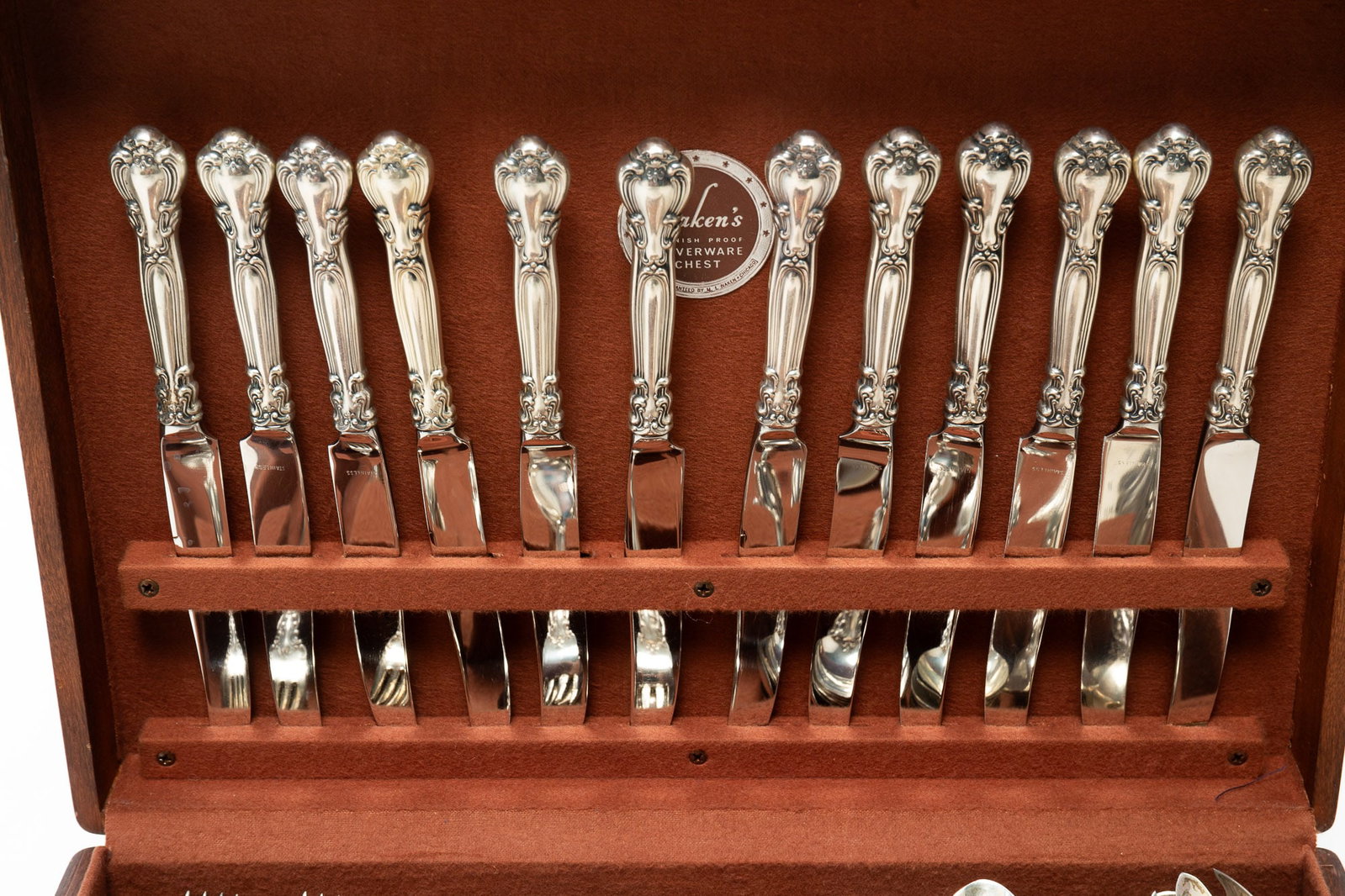 GORHAM "CHANTILLY" STERLING SILVER FLATWARE. - 2