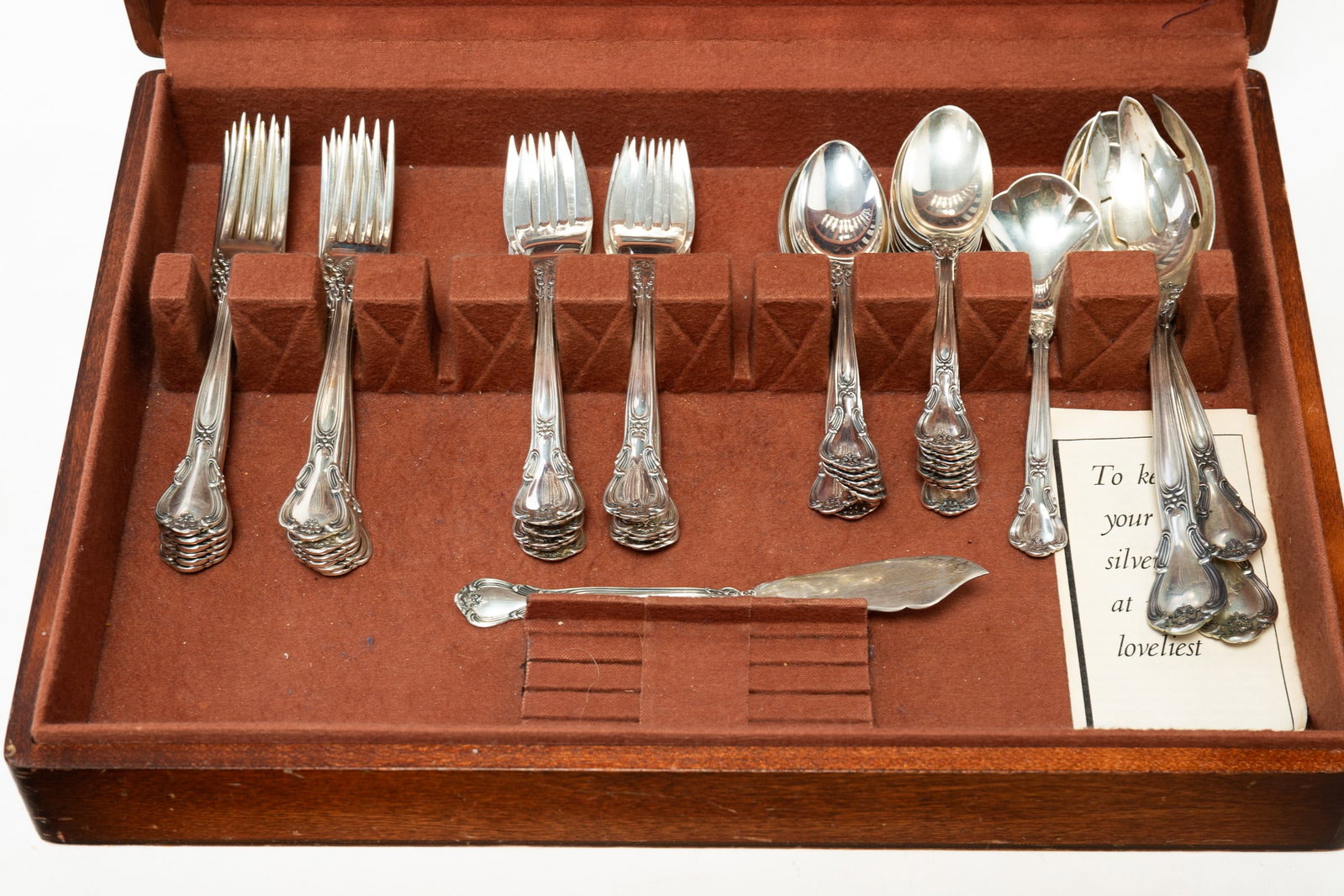GORHAM "CHANTILLY" STERLING SILVER FLATWARE. - 3