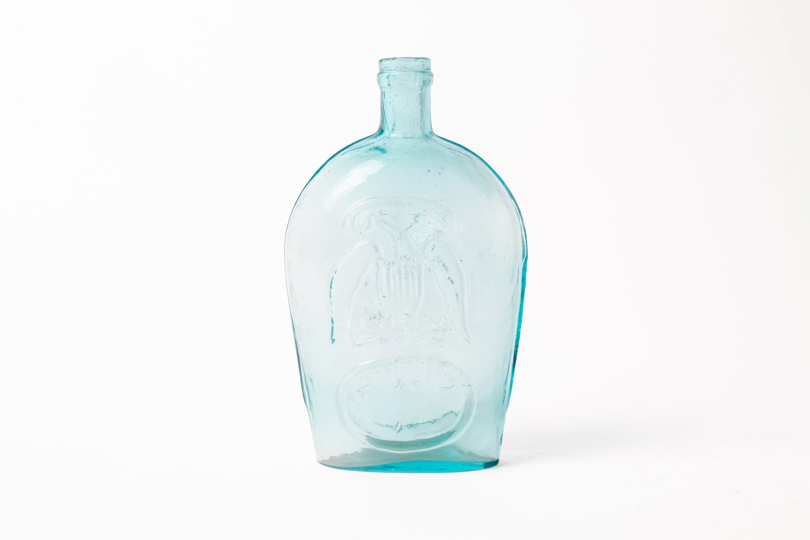 PITTSBURGH BLOWN GLASS CANDLESTICK AND FLASK. (1 of 7)