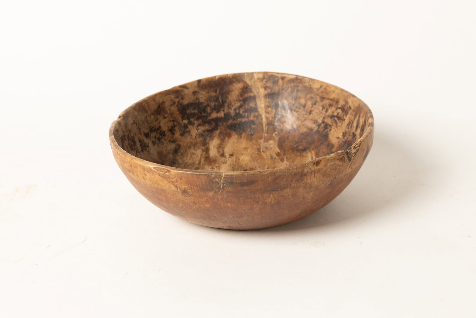NATIVE AMERICAN PAINTED BURL BOWL. (1 of 10)
