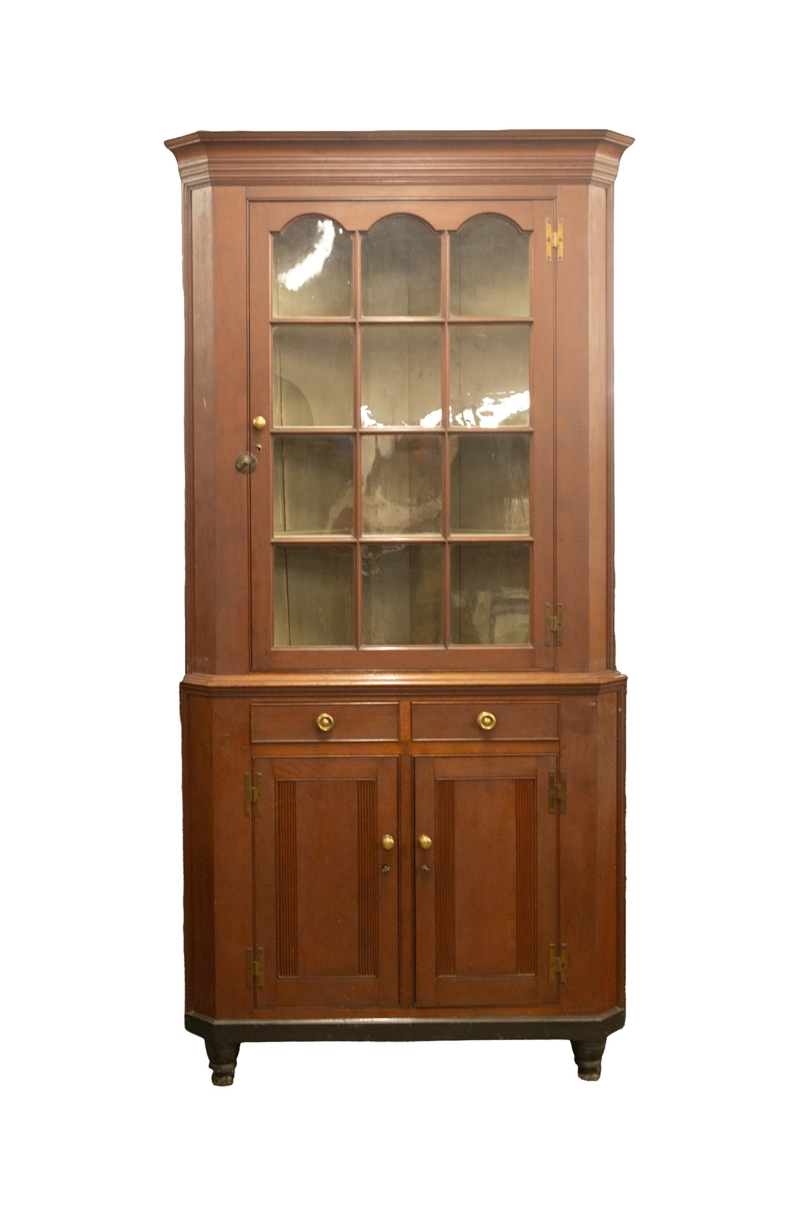 ARCHITECTURAL CORNER CUPBOARD WITH ORIGINAL FINISH. (1 of 8)
